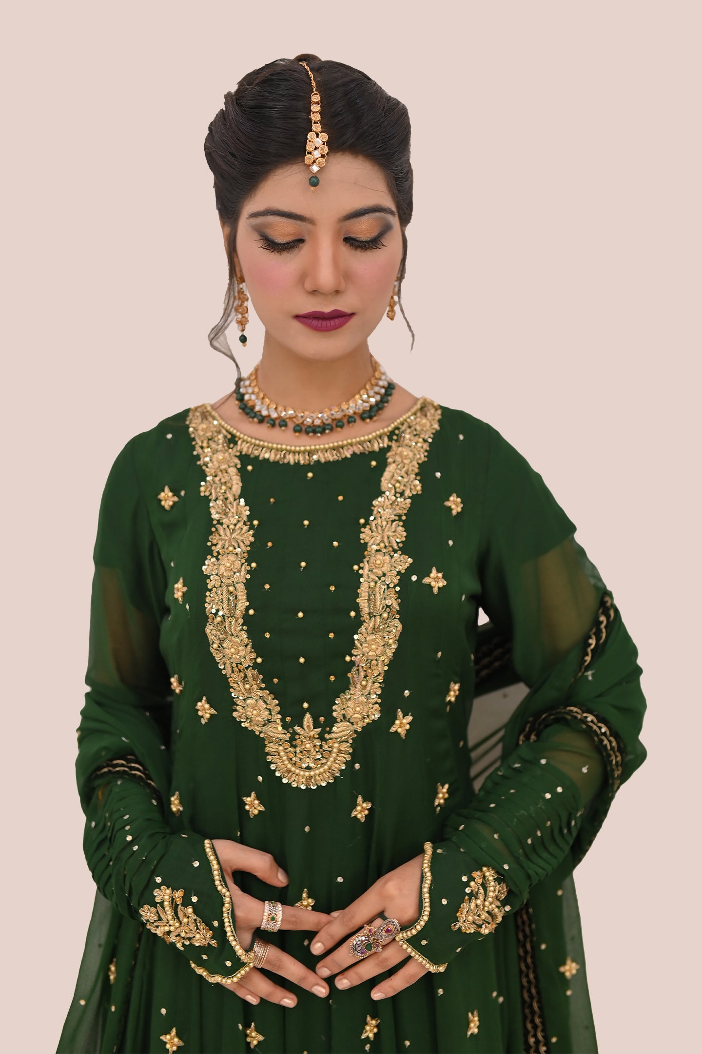 LUXURY women 3 piece long frock dupatta