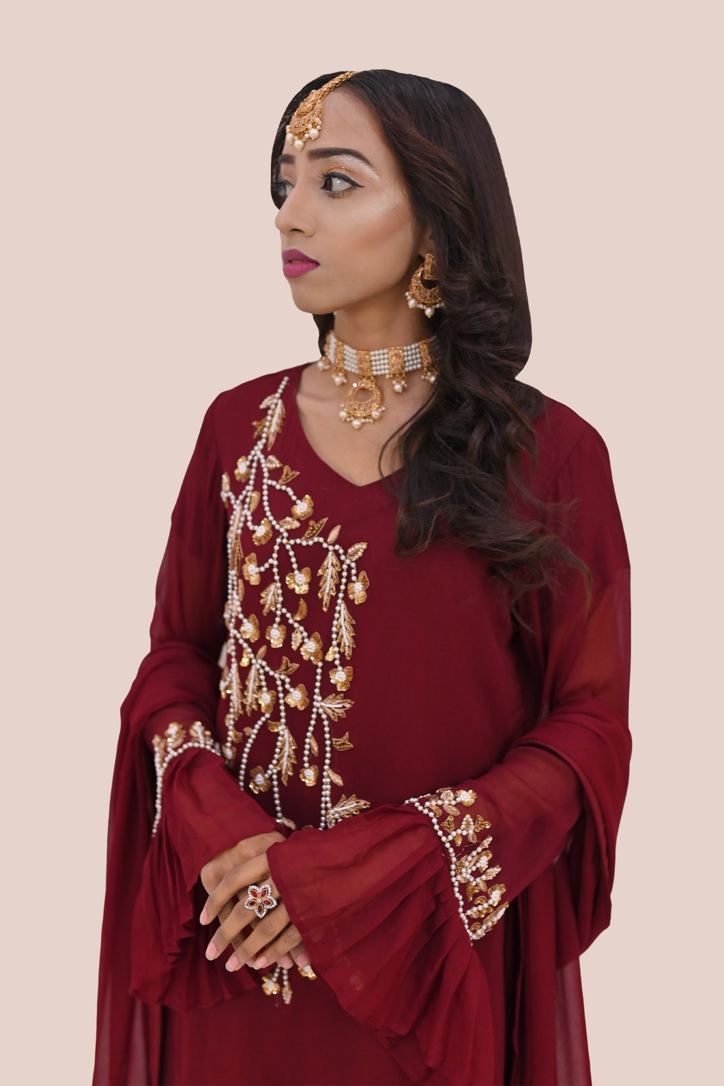 formal 3 piece shirt, trouser & dupatta