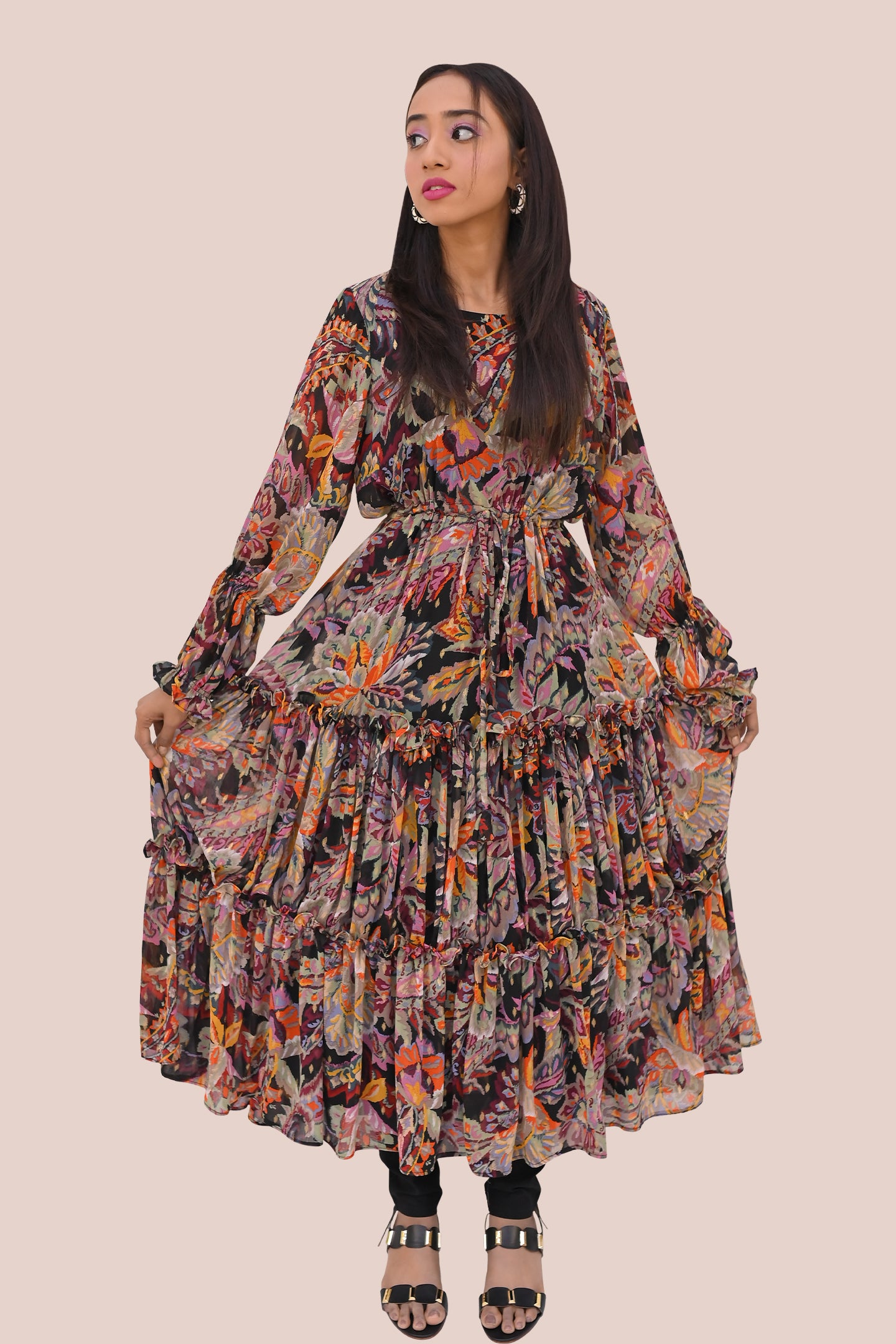 Women semi formal long frock