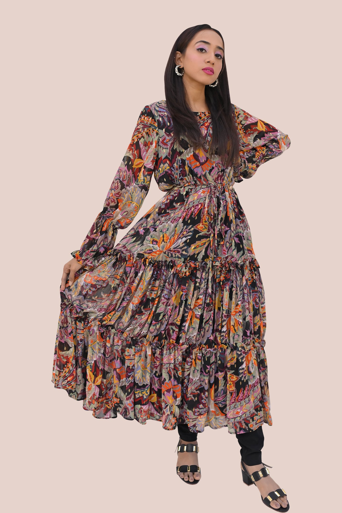 Women semi formal long frock