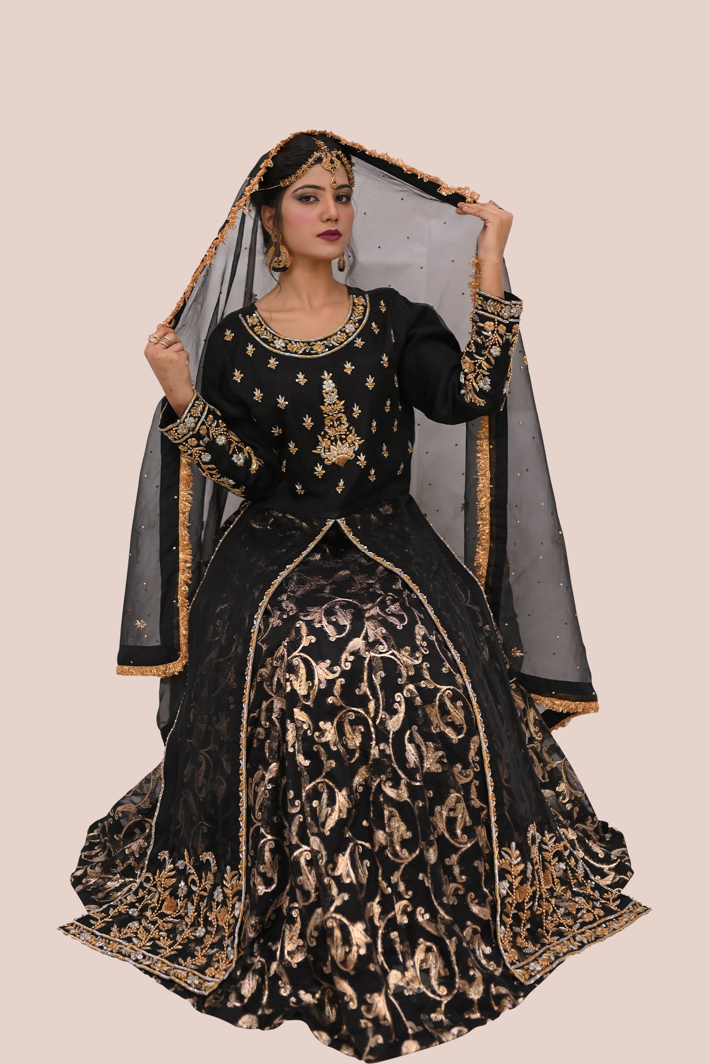 LUXURY women 3 piece  shirt dupatta & garara