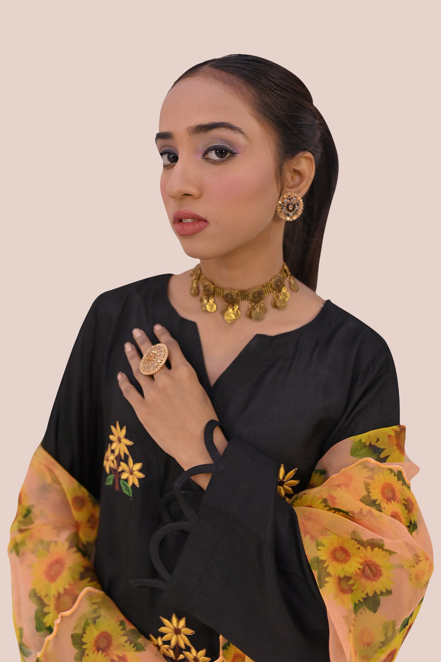 semiformal 3 piece shirt dupatta & trouser