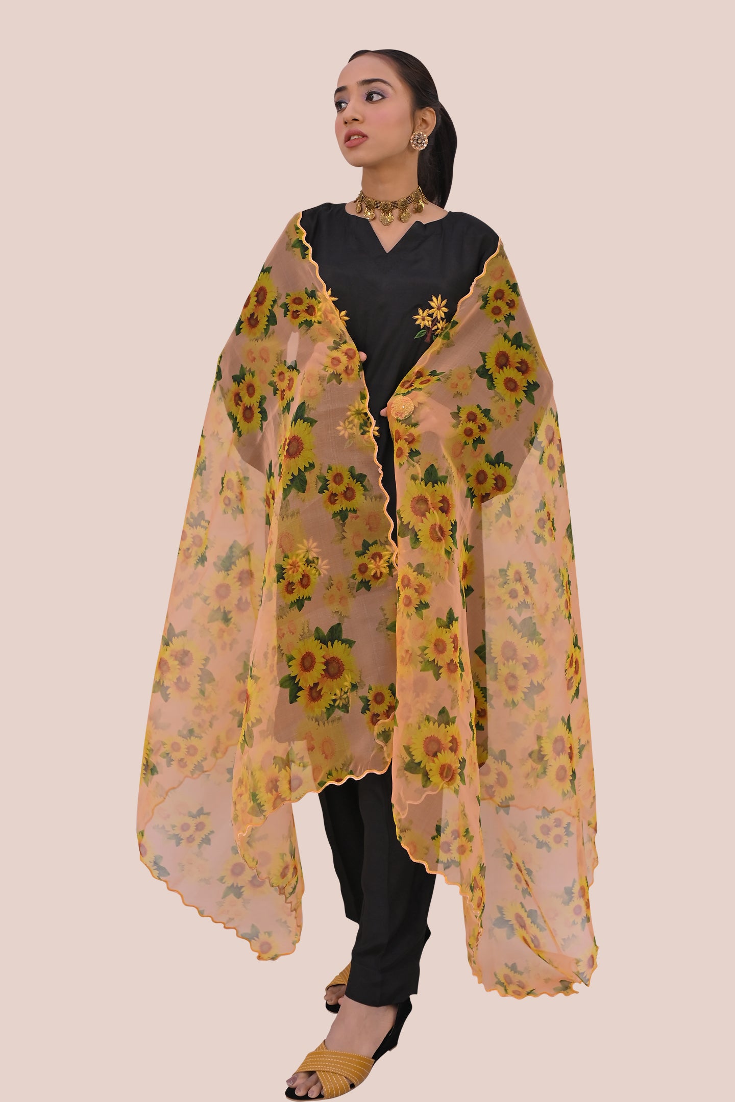 semiformal 3 piece shirt dupatta & trouser