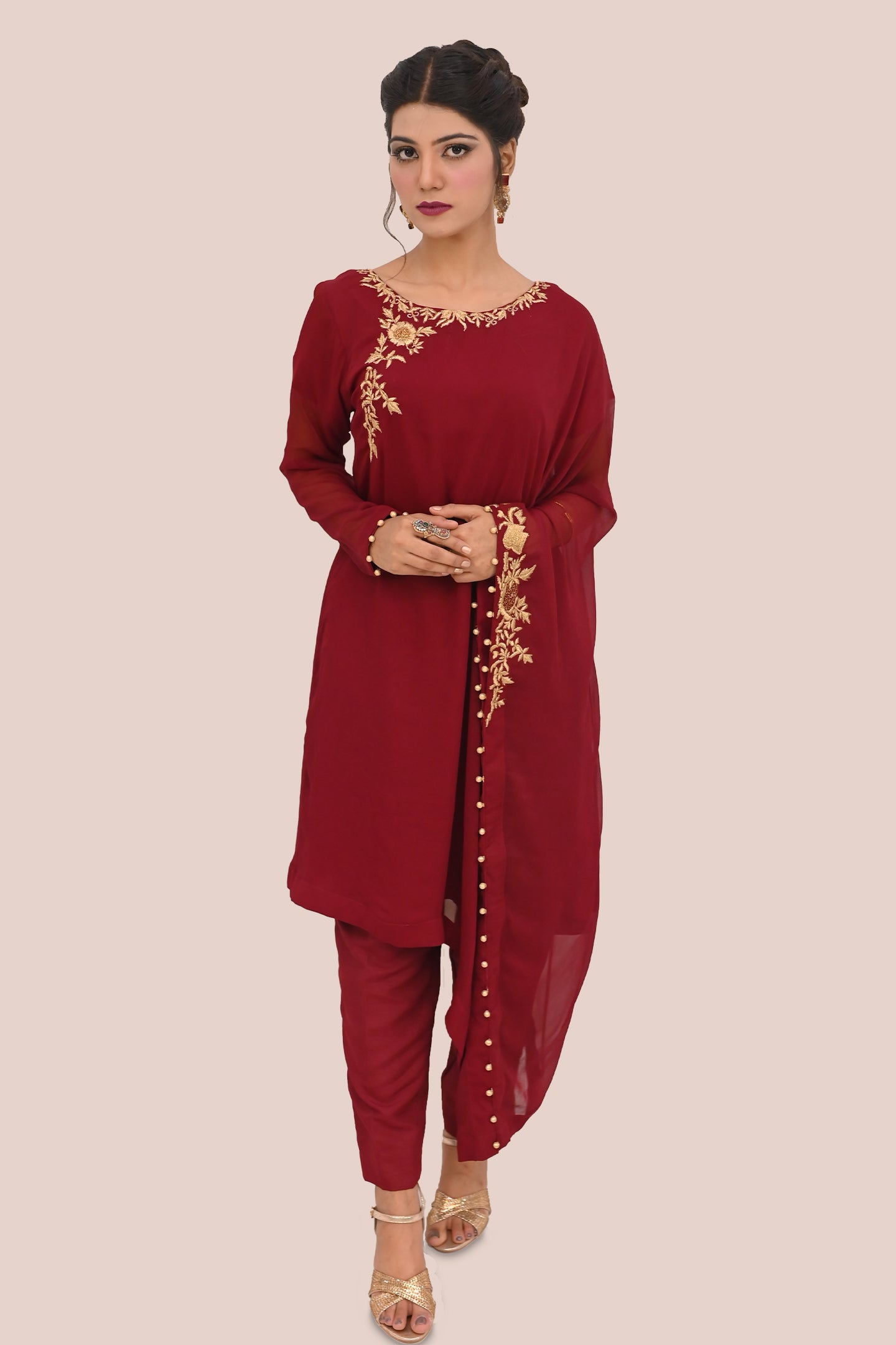 Women formal 2 piece shirt & trouser