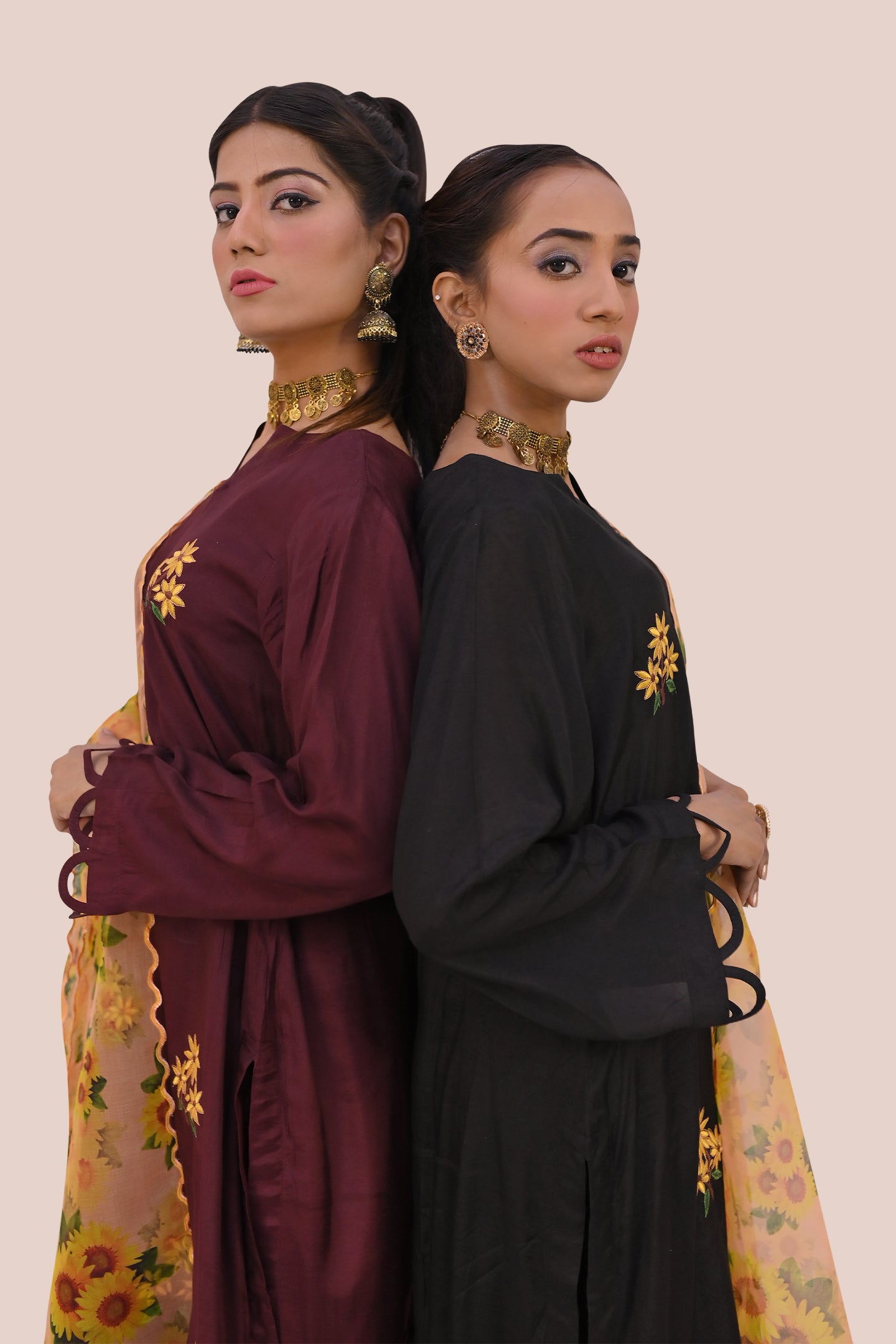 semiformal 3 piece shirt dupatta & trouser