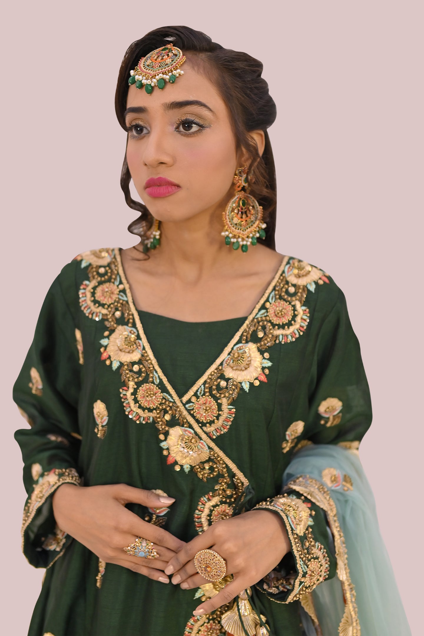 luxury women 3 piece frok dupatta & plazo