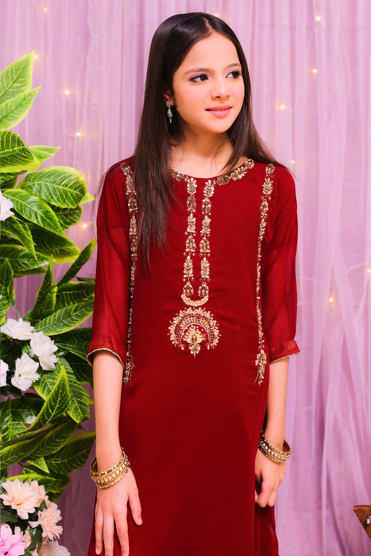 formal poncho style shirt and trouser