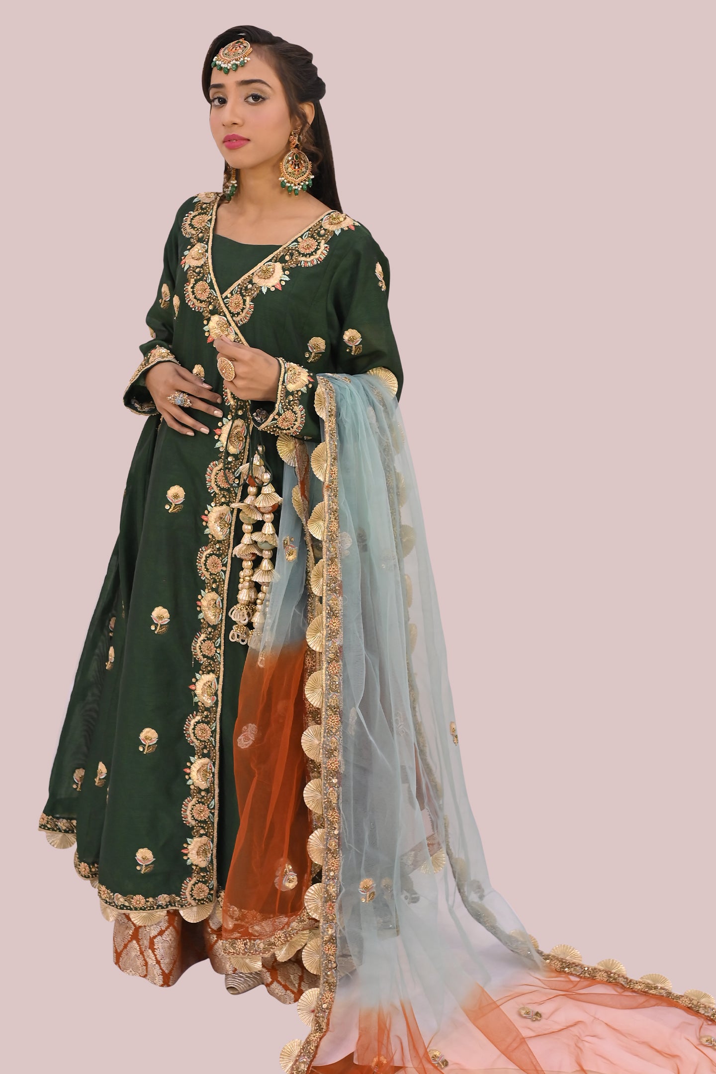 luxury women 3 piece frok dupatta & plazo