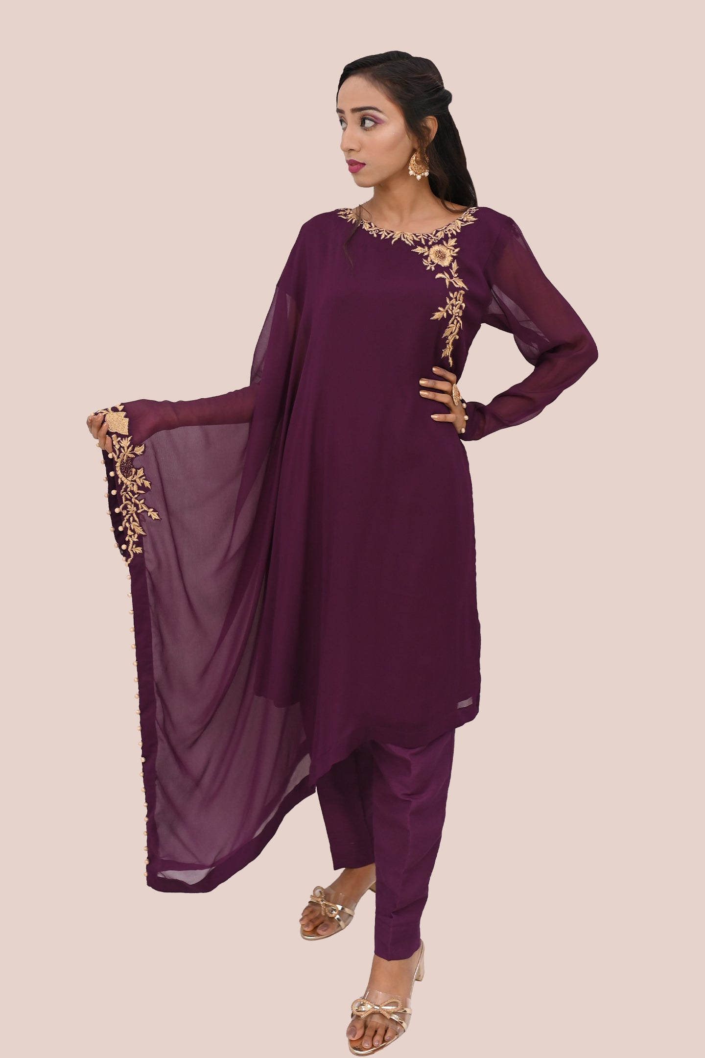 Women formal 2 piece shirt & trouser