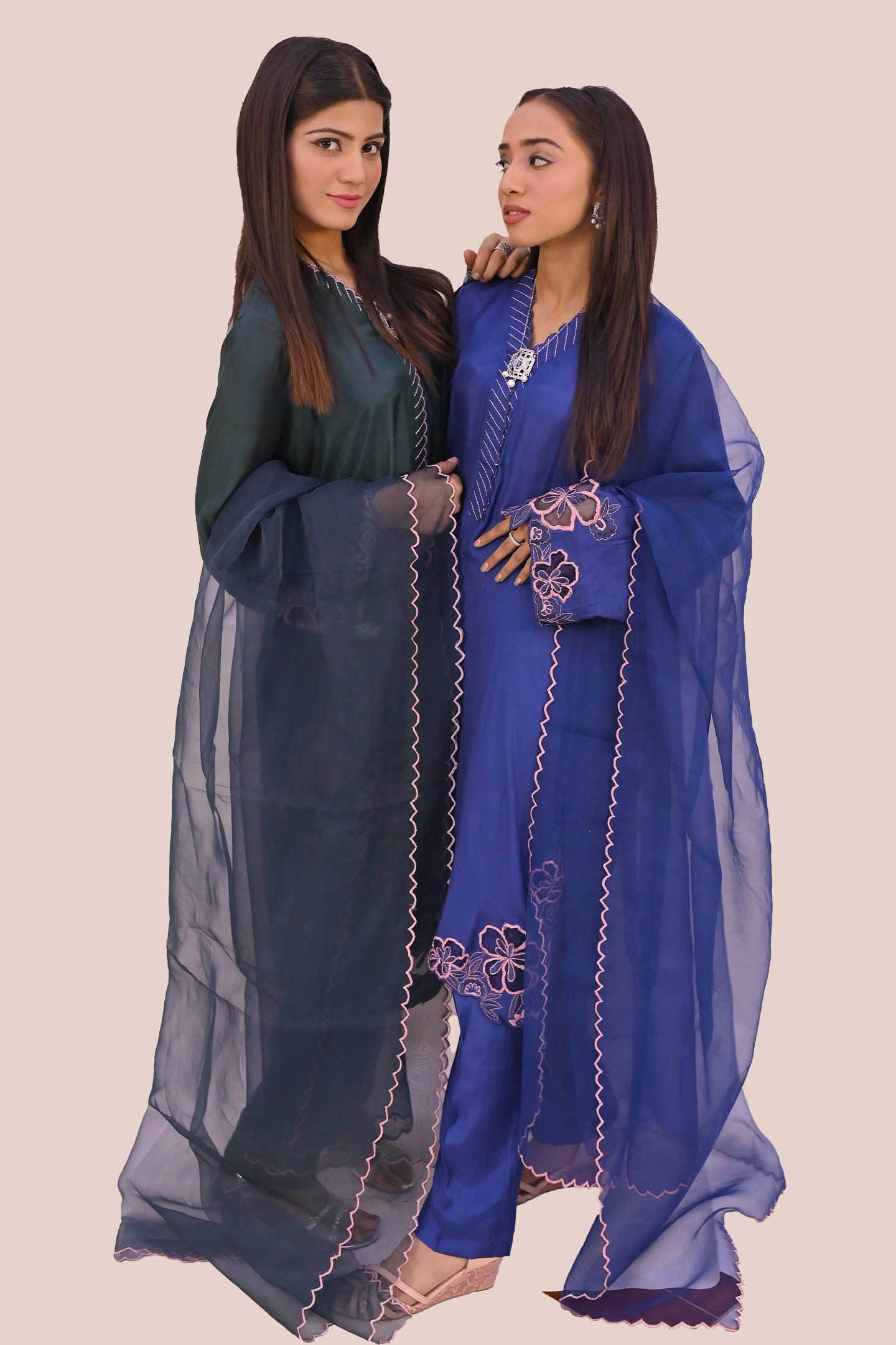 semiformal 3 piece shirt dupatta & trouser