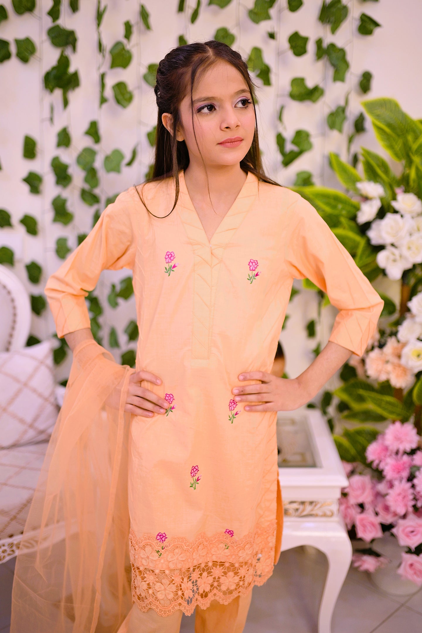 Casual 3 piece shirt dupatta and trouser