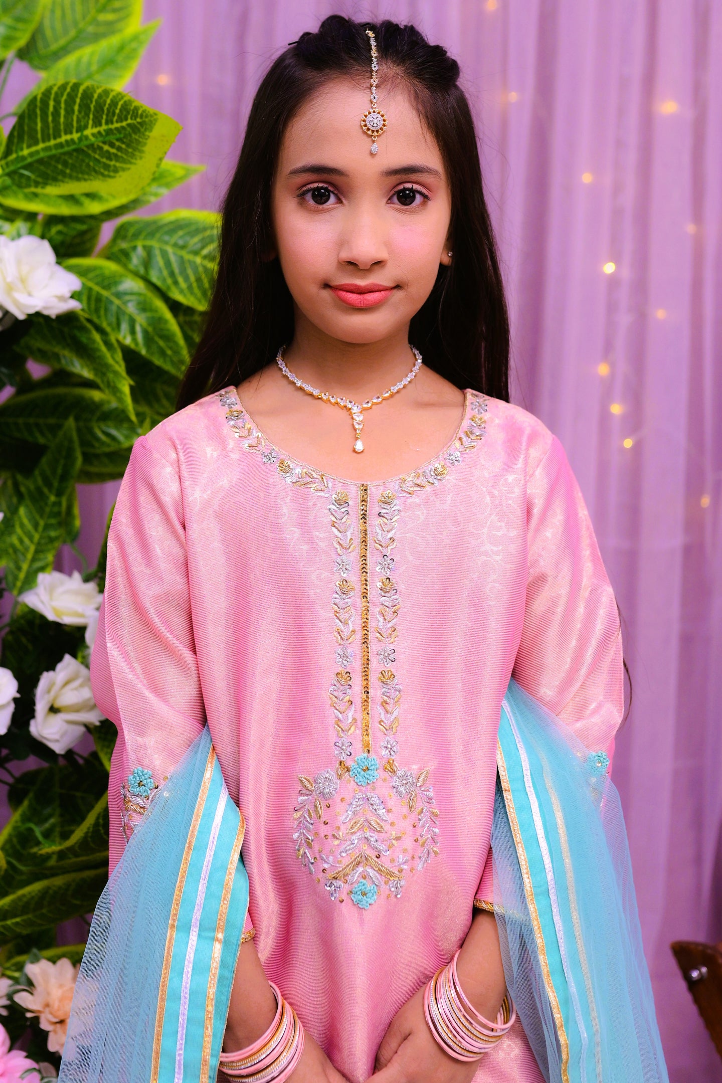 formal 3 piece shirt dupatta & garara