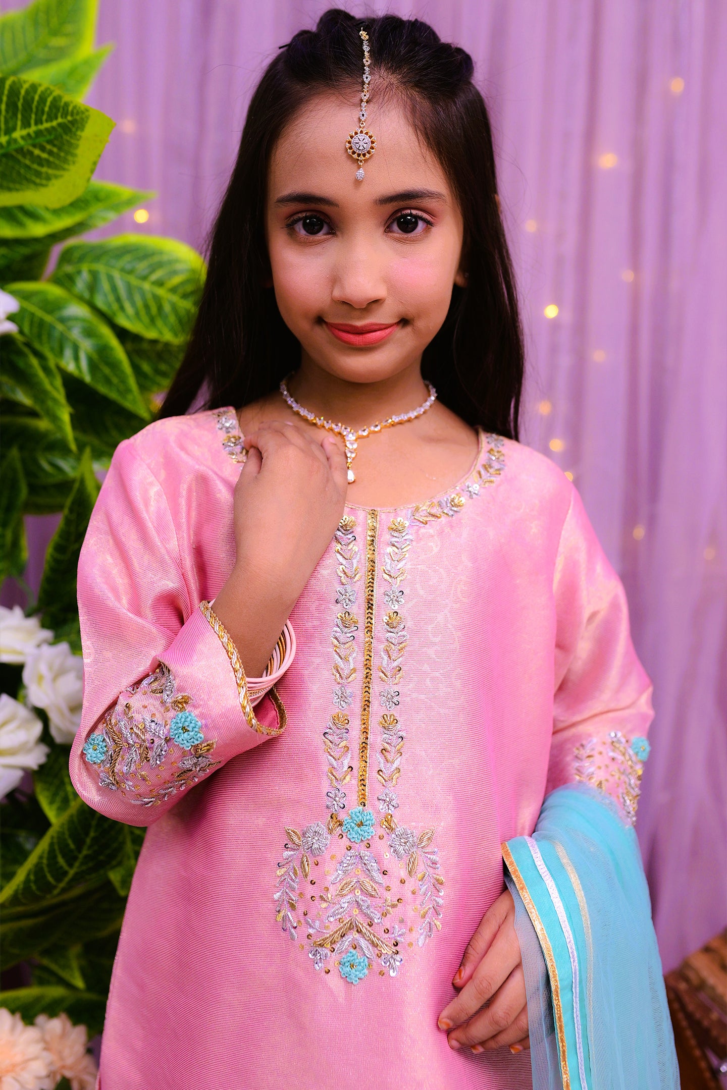 formal 3 piece shirt dupatta & garara