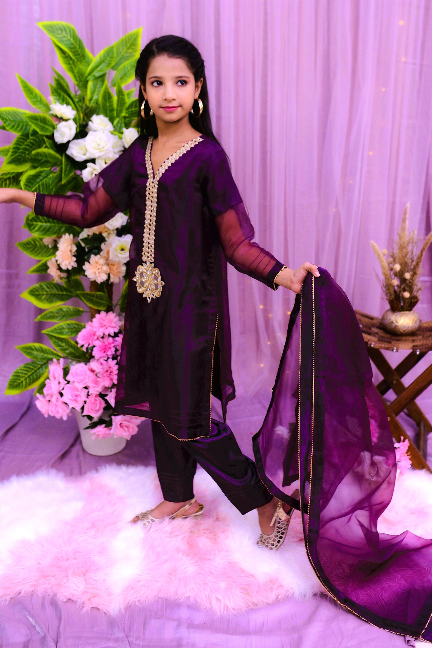 formal 3 piece shirt, trouser & dupatta
