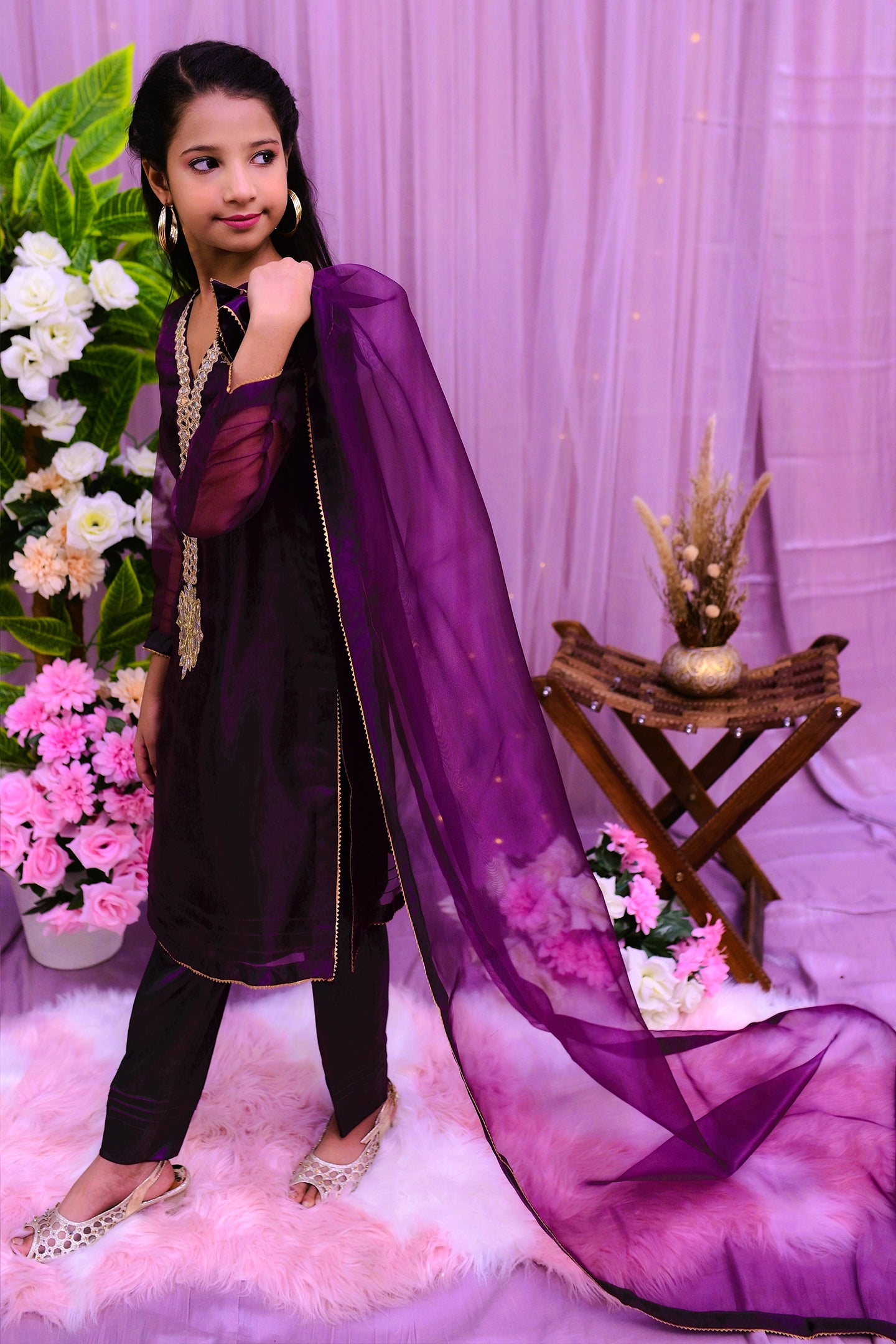 formal 3 piece shirt, trouser & dupatta