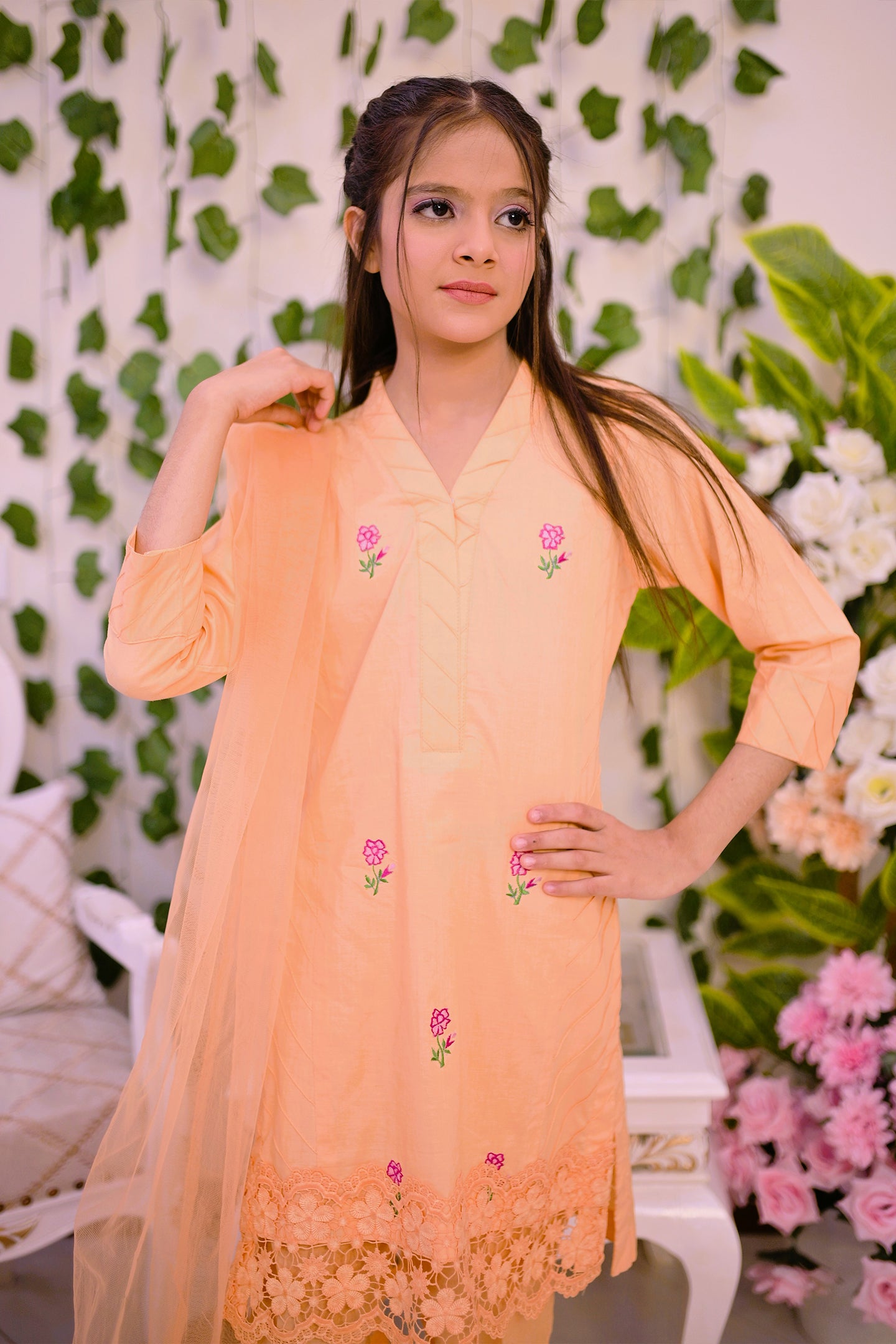 Casual 3 piece shirt dupatta and trouser