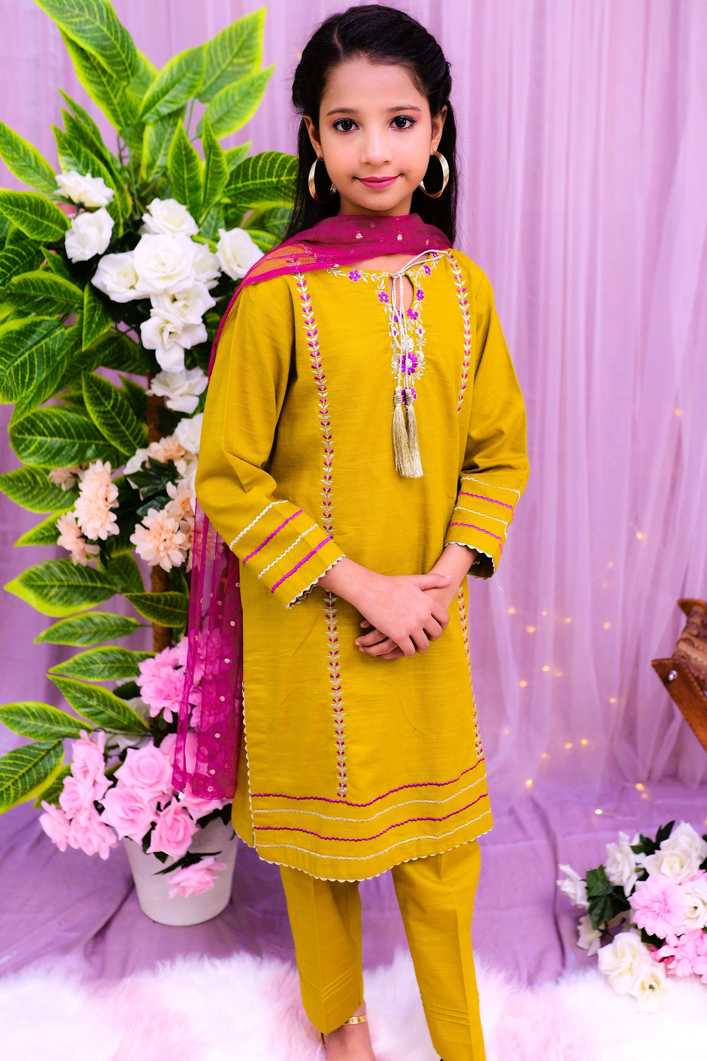 semi-formal 3 piece shirt trouser & dupatta