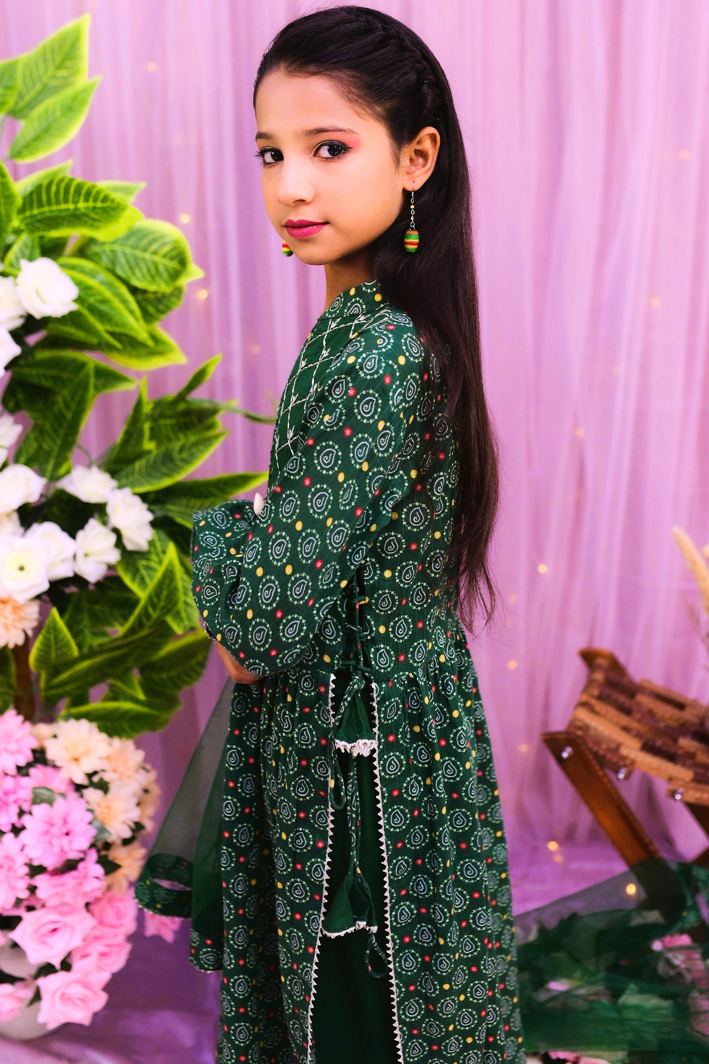 semi-formal 3 piece long shirt trouser& dupatta