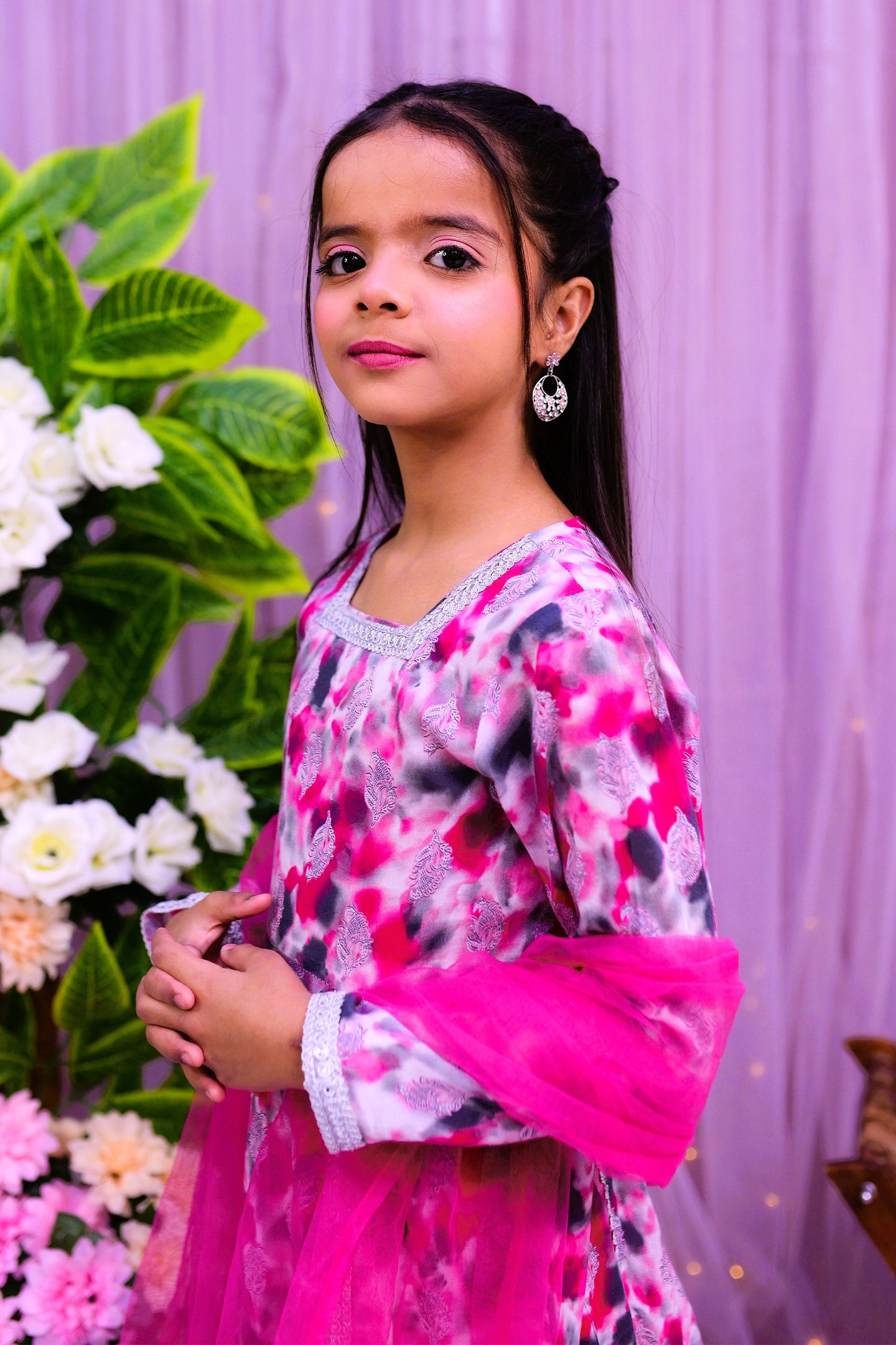 semi-formal 3 piece cutline shirt trouser & dupatta