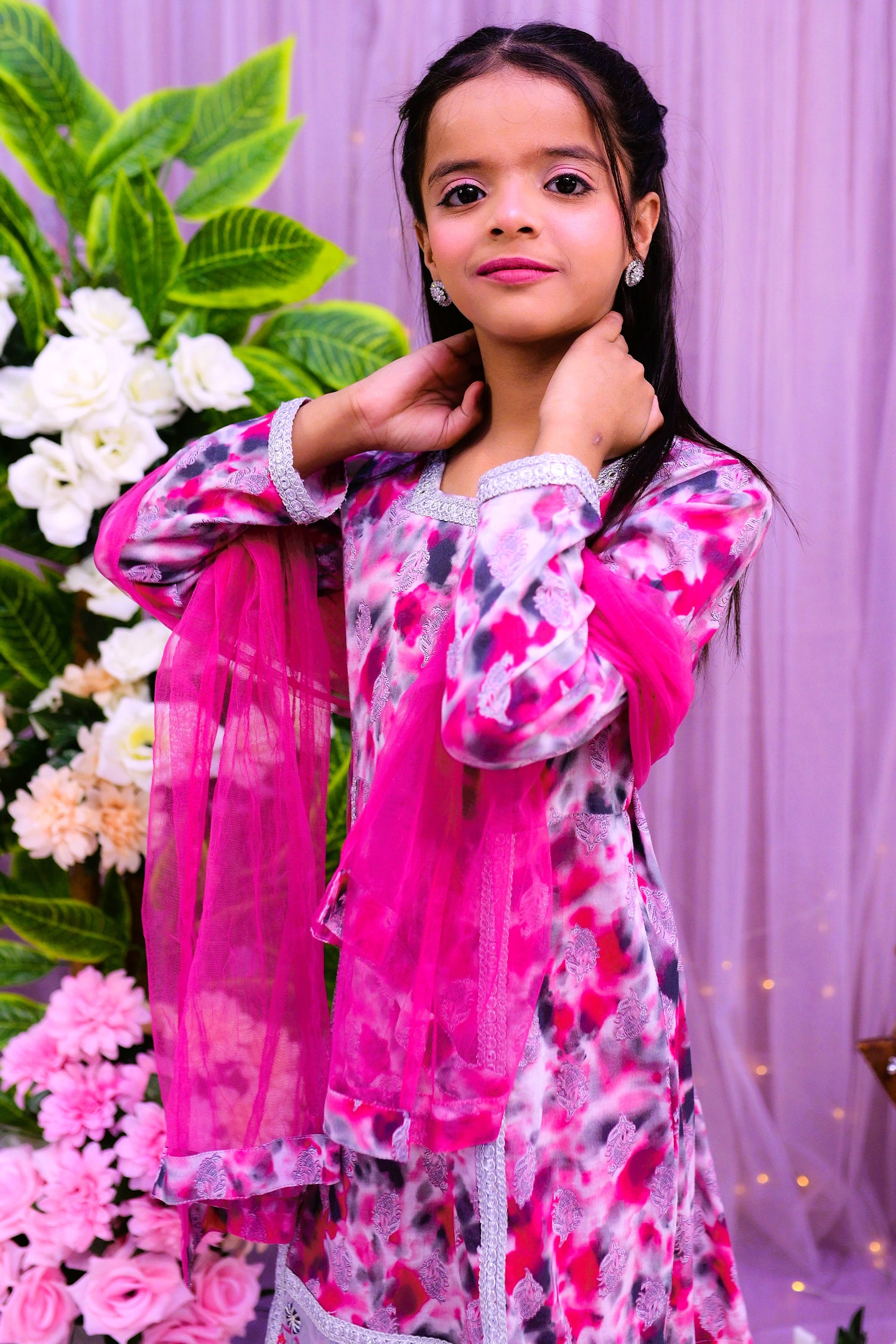 semi-formal 3 piece cutline shirt trouser & dupatta