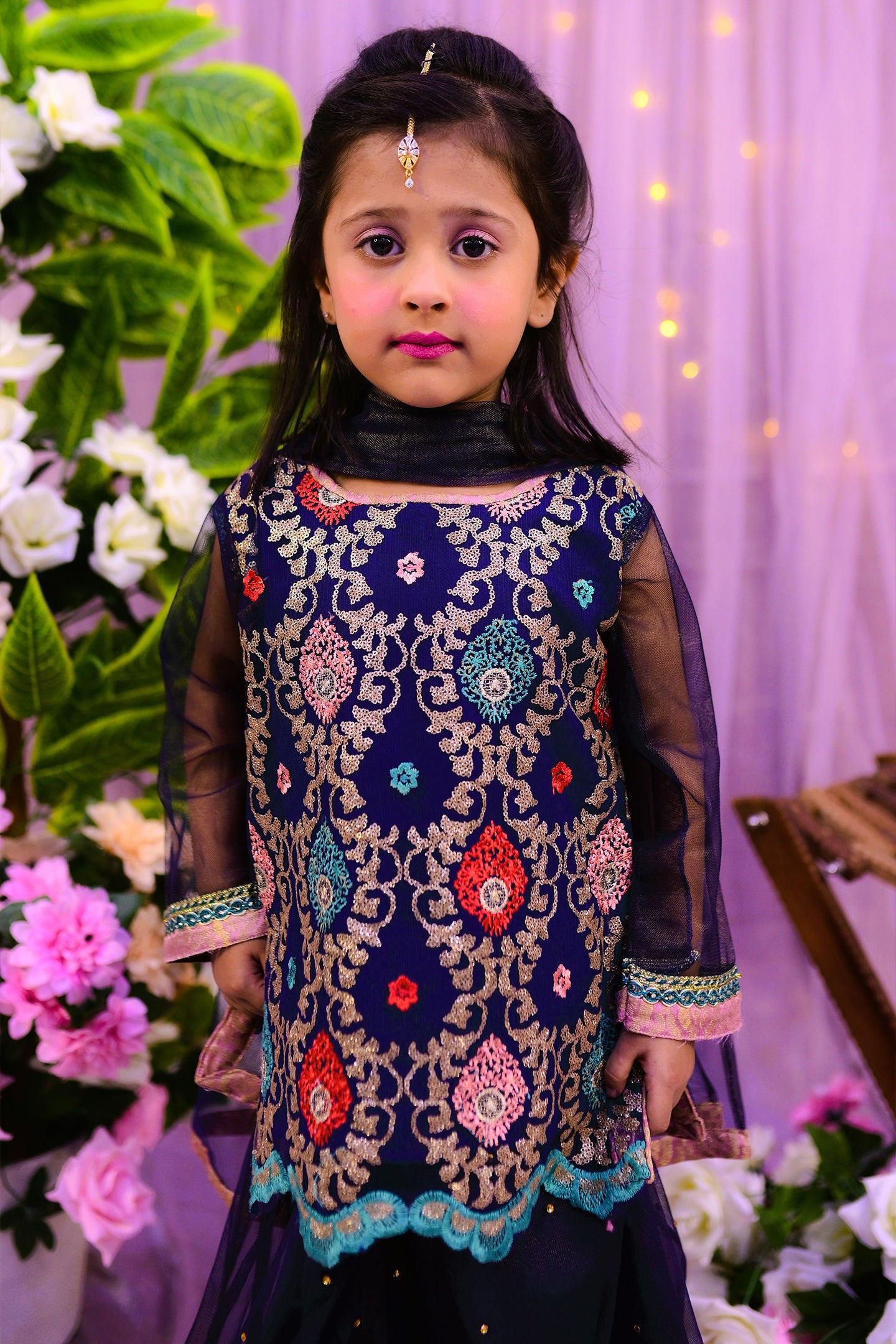 formal 3 piece short shirt lehnga and dupatta