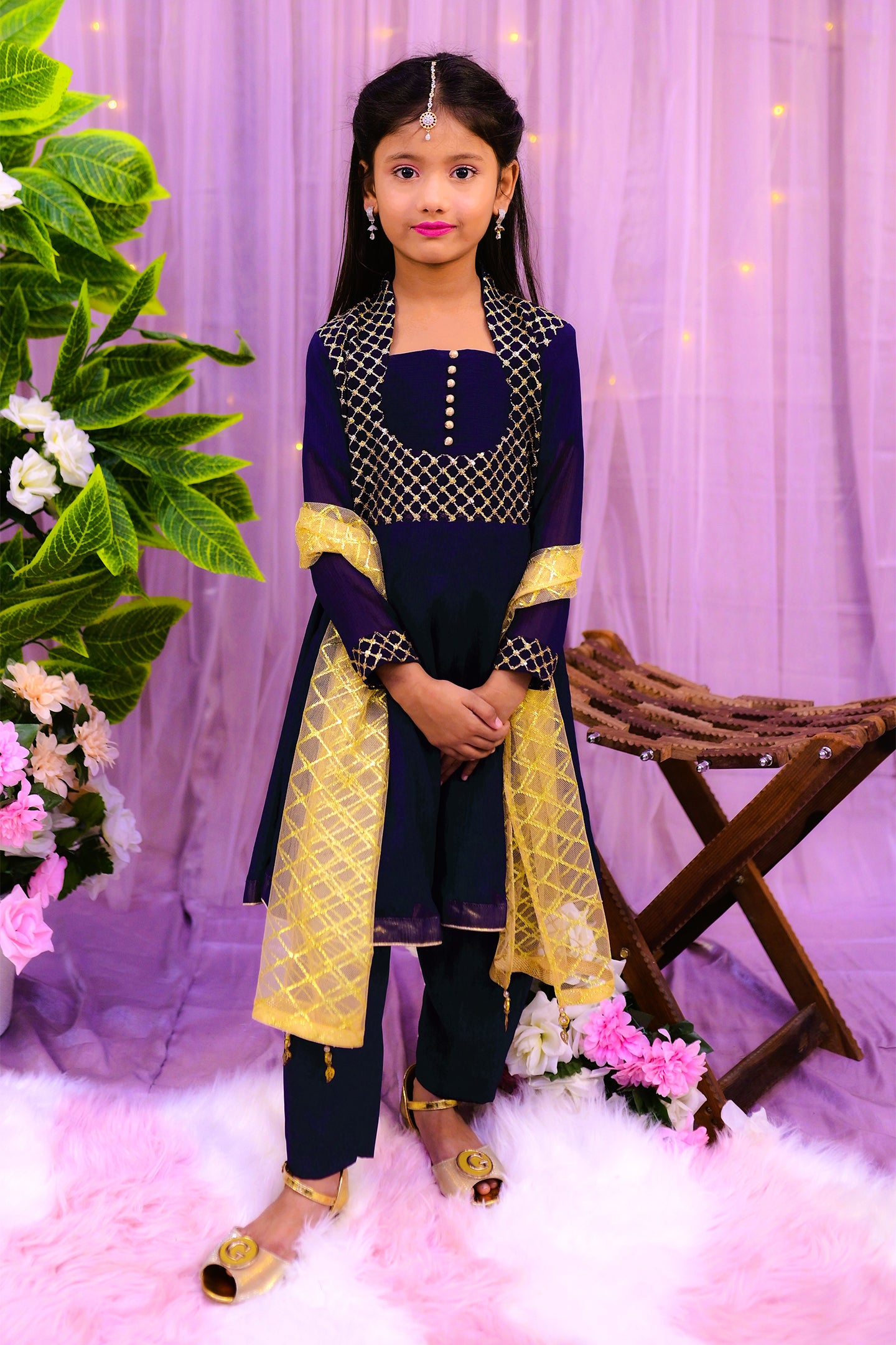 formal 3 piece frok trouser & dupatta