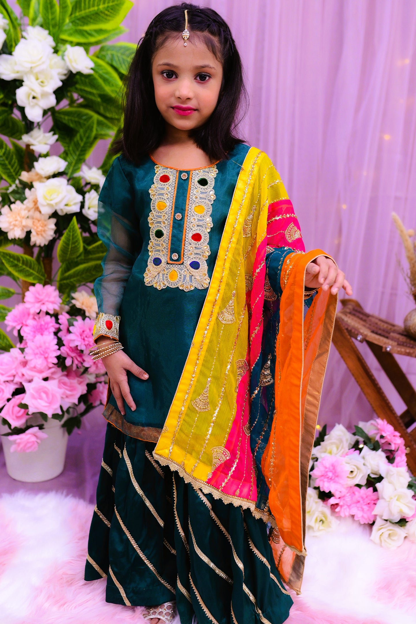 formal 3 piece shirt garara and dupatta