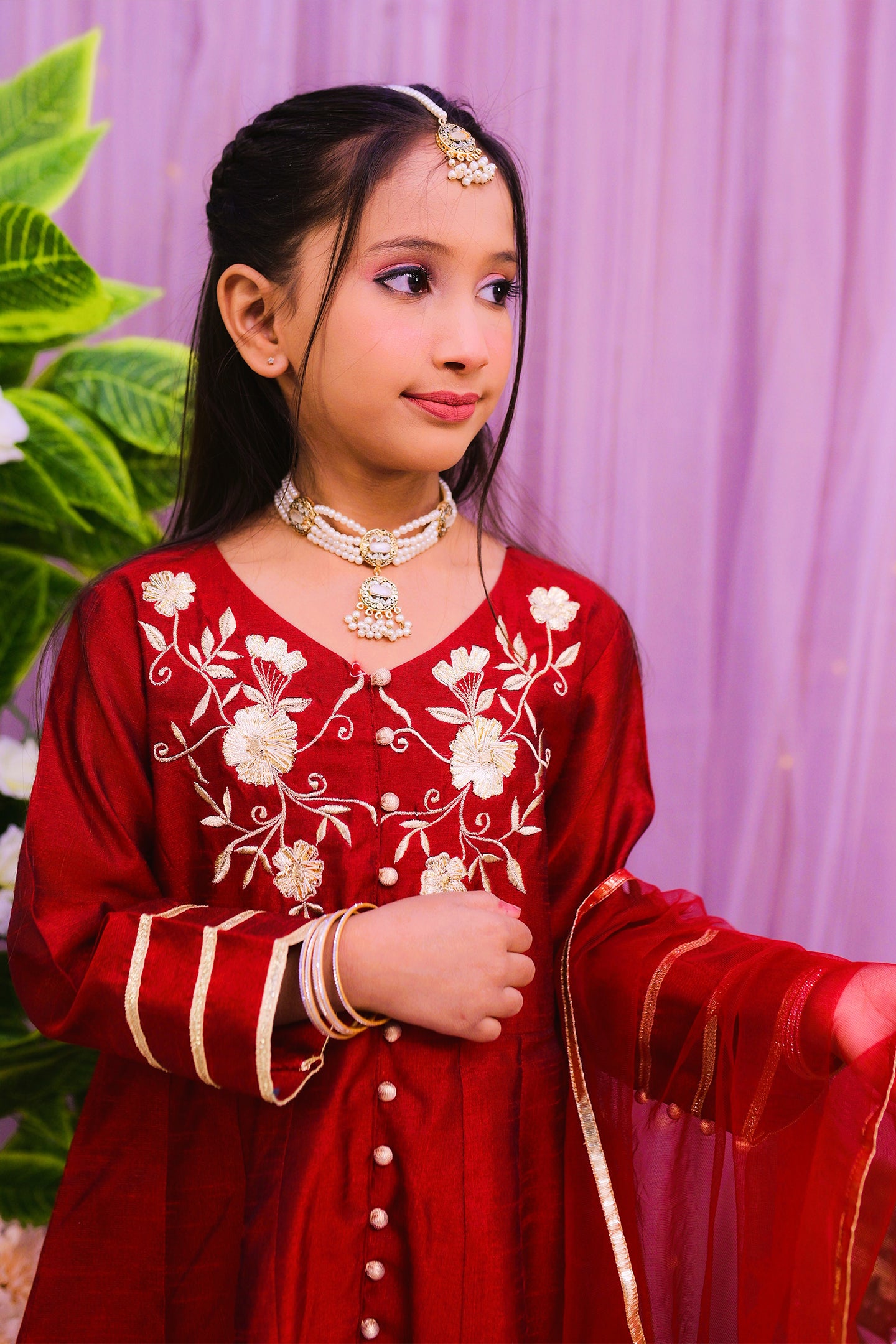 formal 3 piece frok trouser and dupatta