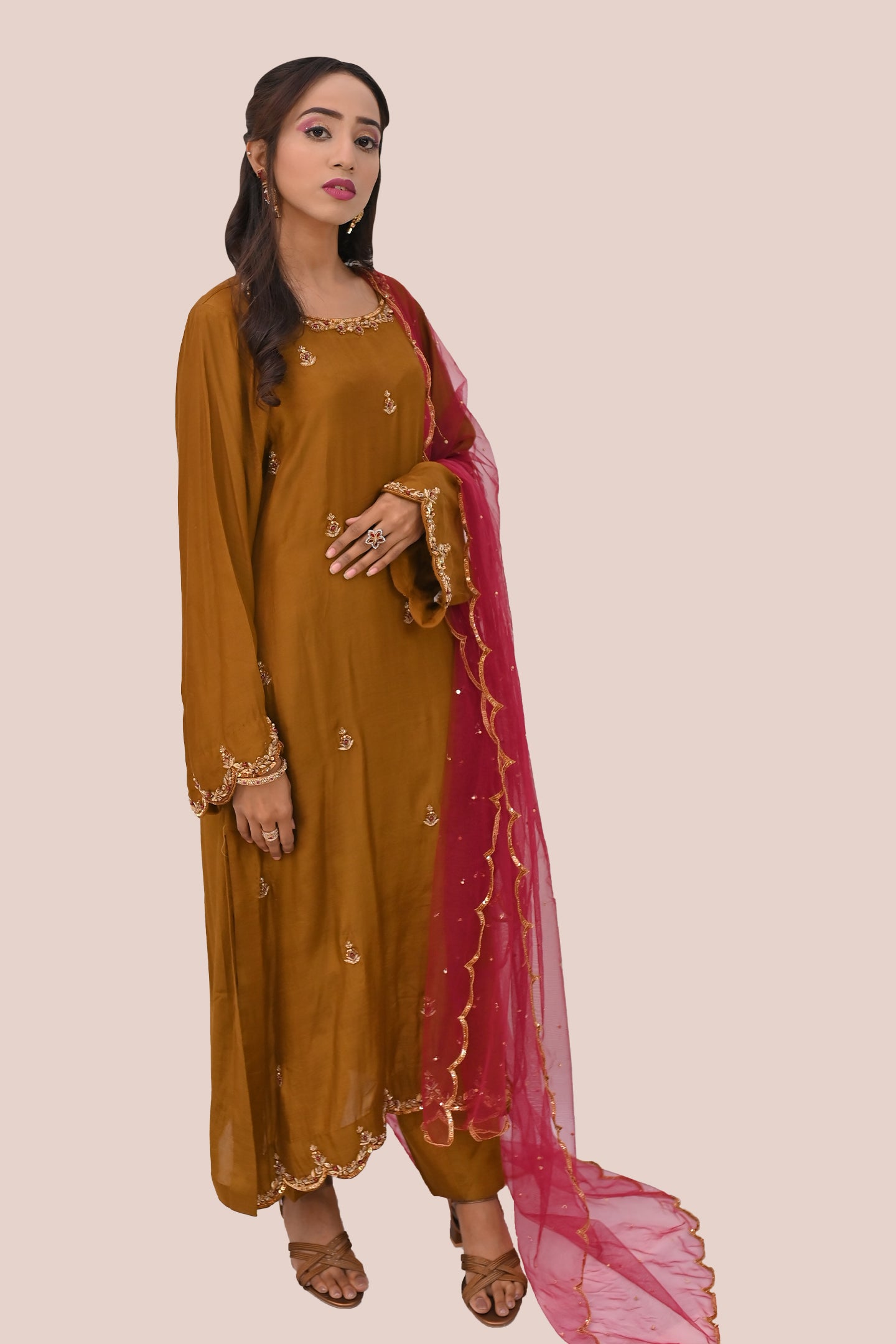 formal 3 piece shirt trouser & dupatta