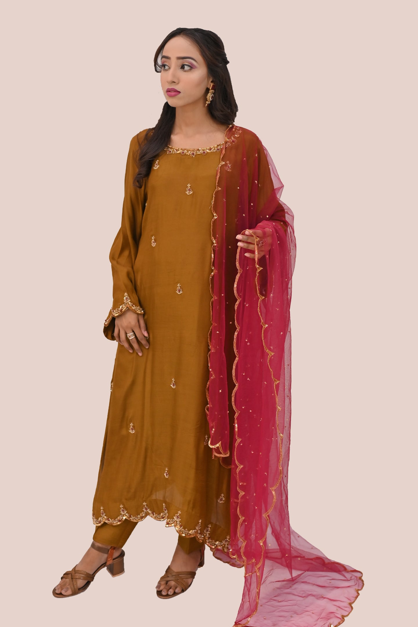 formal 3 piece shirt trouser & dupatta