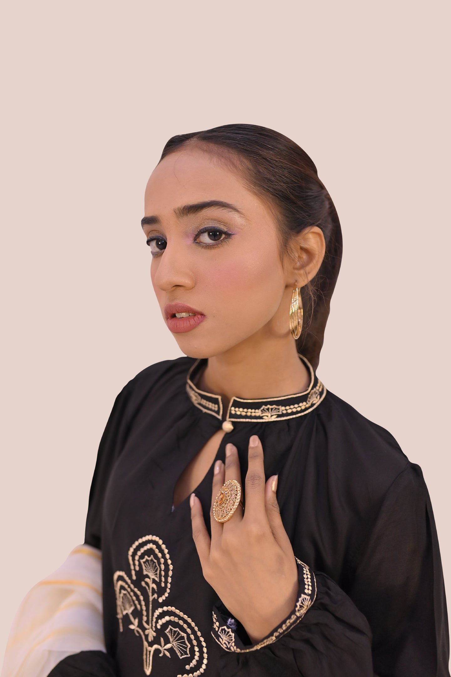 semiformal 3 piece shirt dupatta & trouser