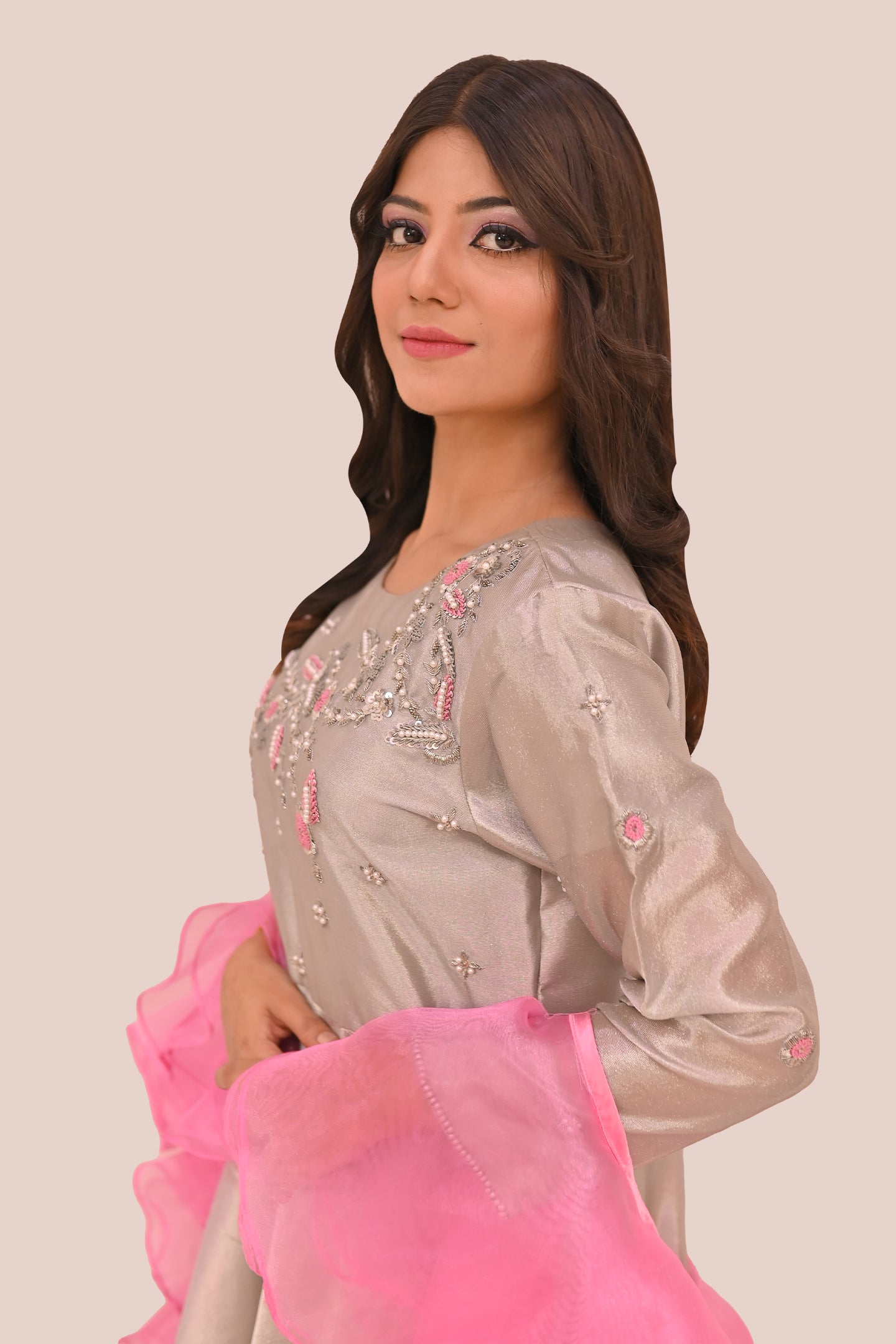 formal 3 piece shirt trouser & dupatta