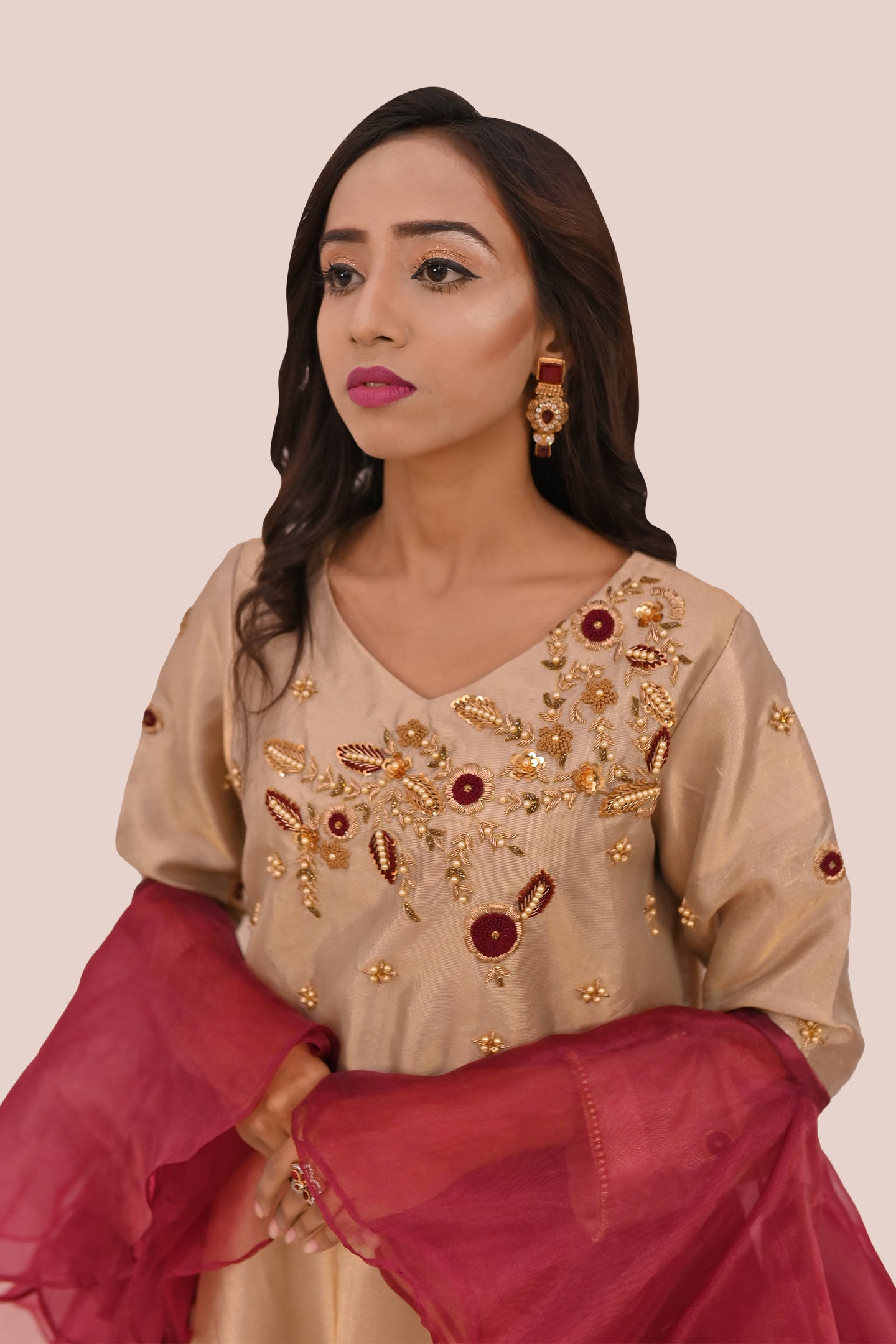 formal 3 piece shirt trouser & dupatta