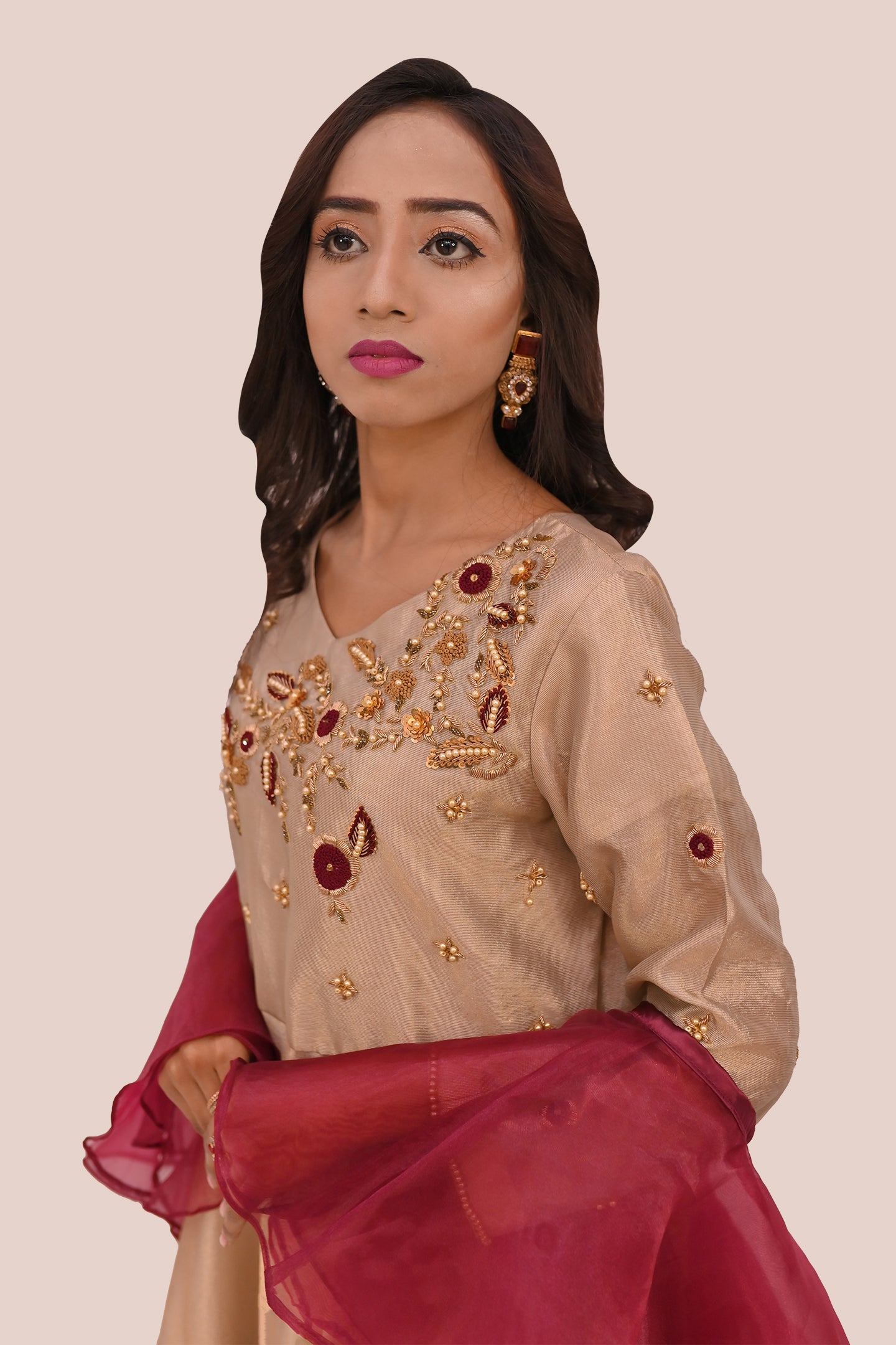 formal 3 piece shirt trouser & dupatta