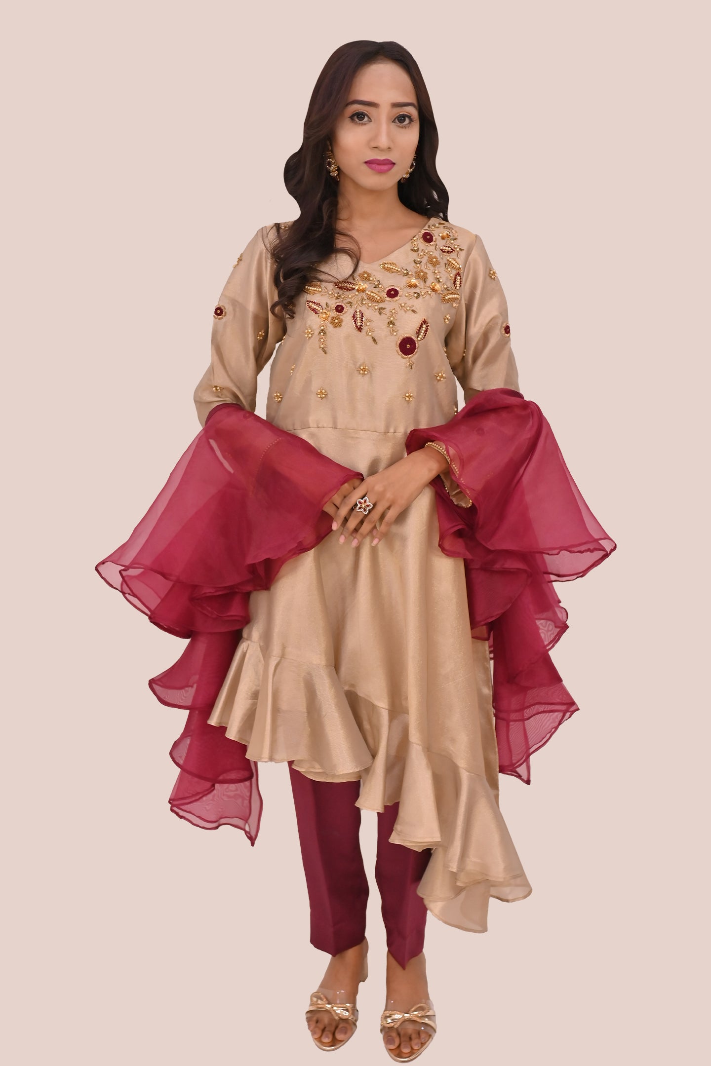 formal 3 piece shirt trouser & dupatta