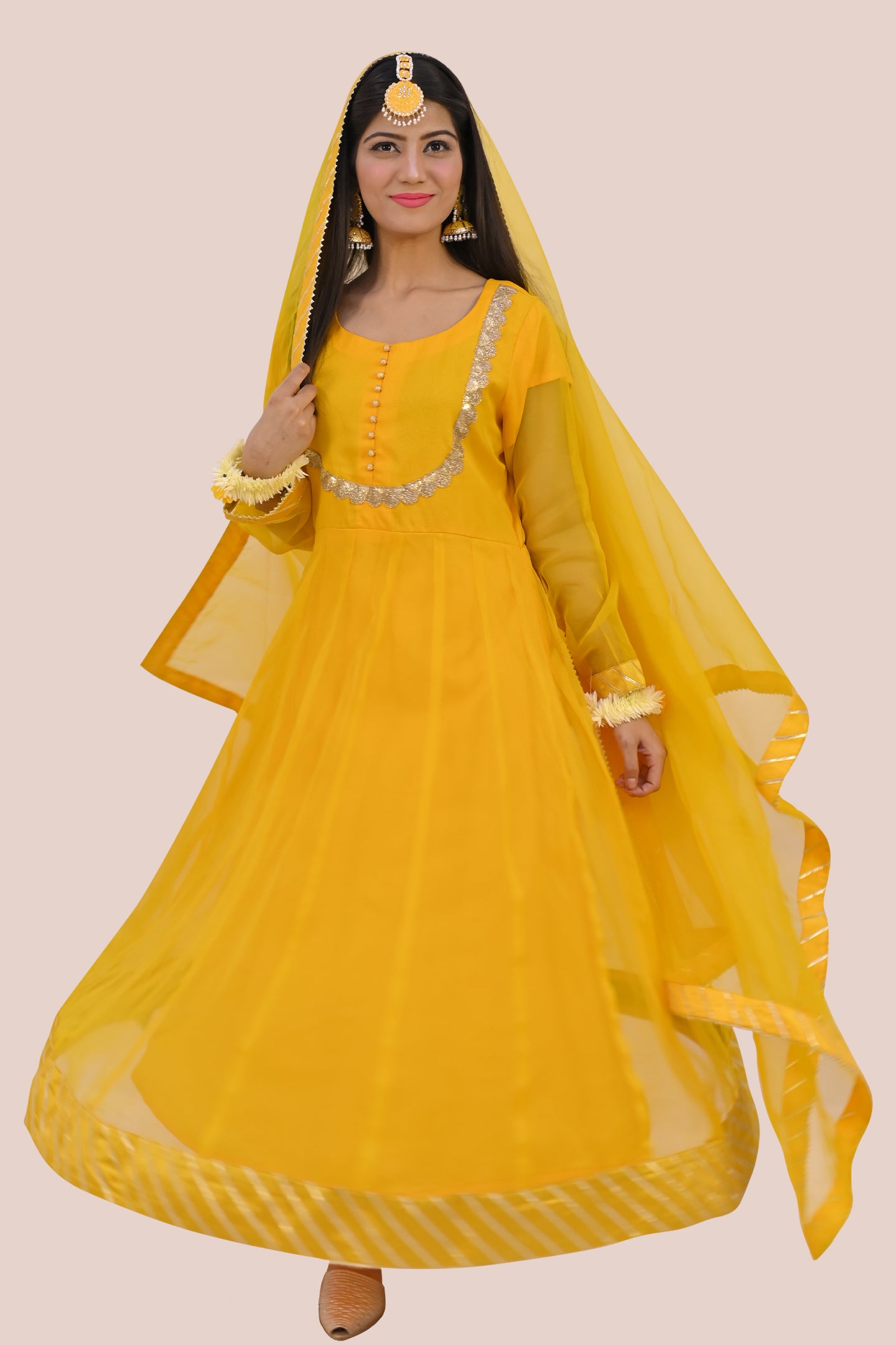 luxury women 3 piece  frock dupatta & trouser