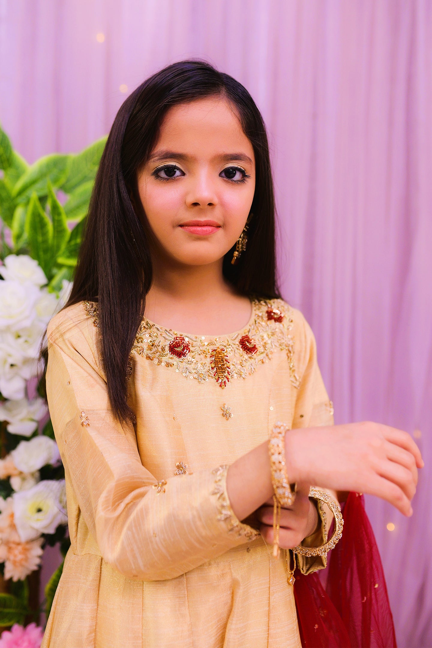 formal 2 piece long maxi & dupatta