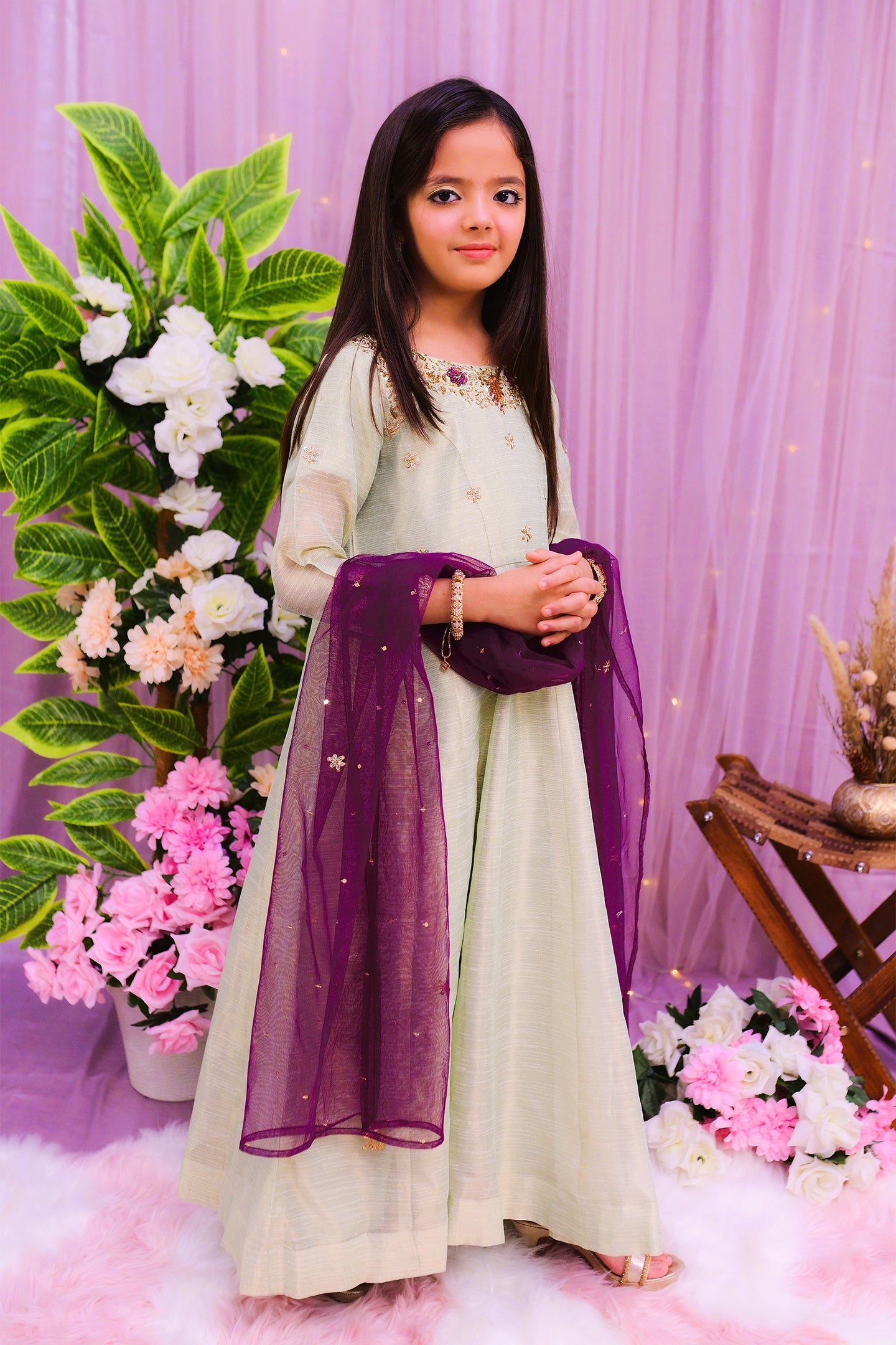 formal 2 piece long maxi & dupatta