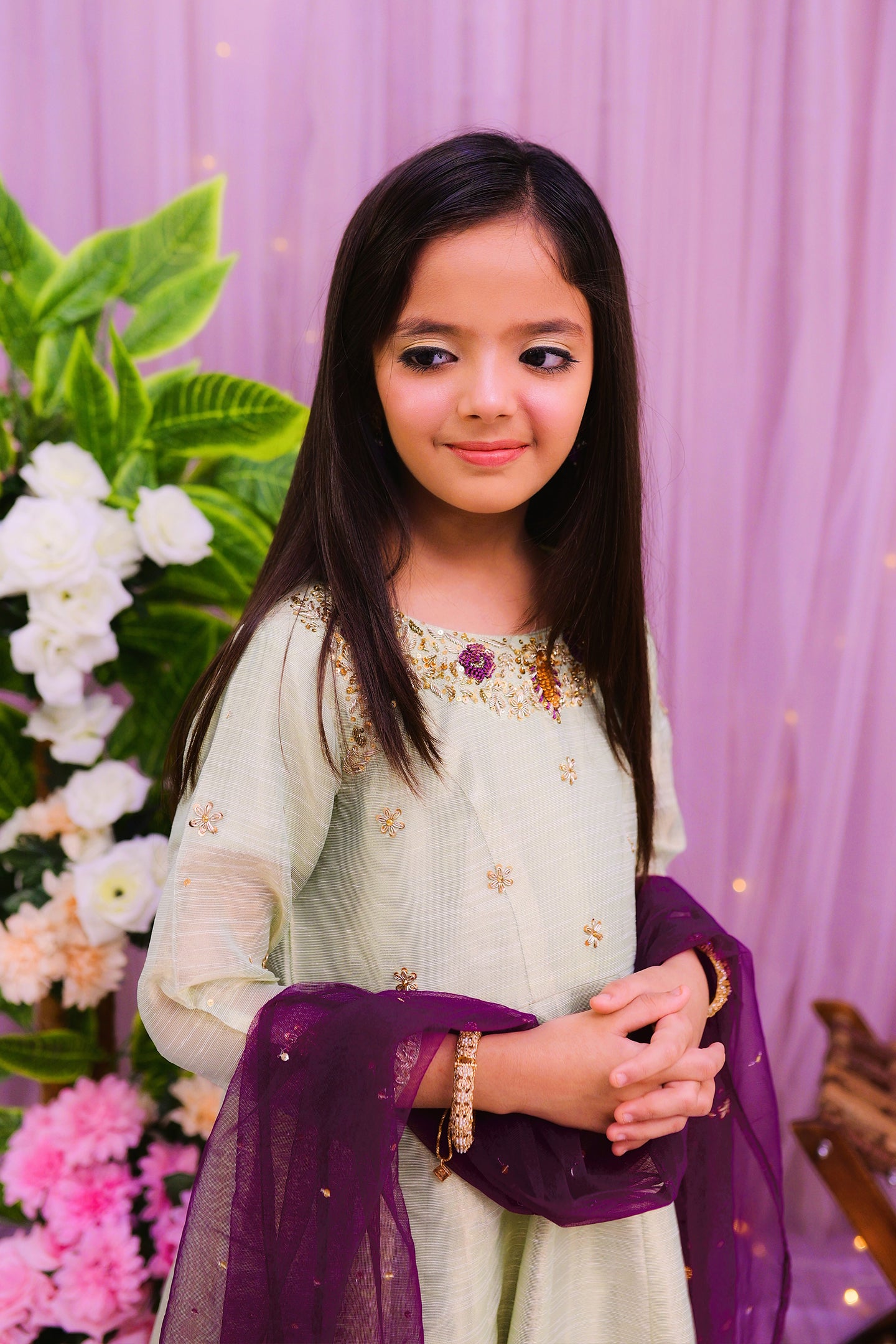 formal 2 piece long maxi & dupatta