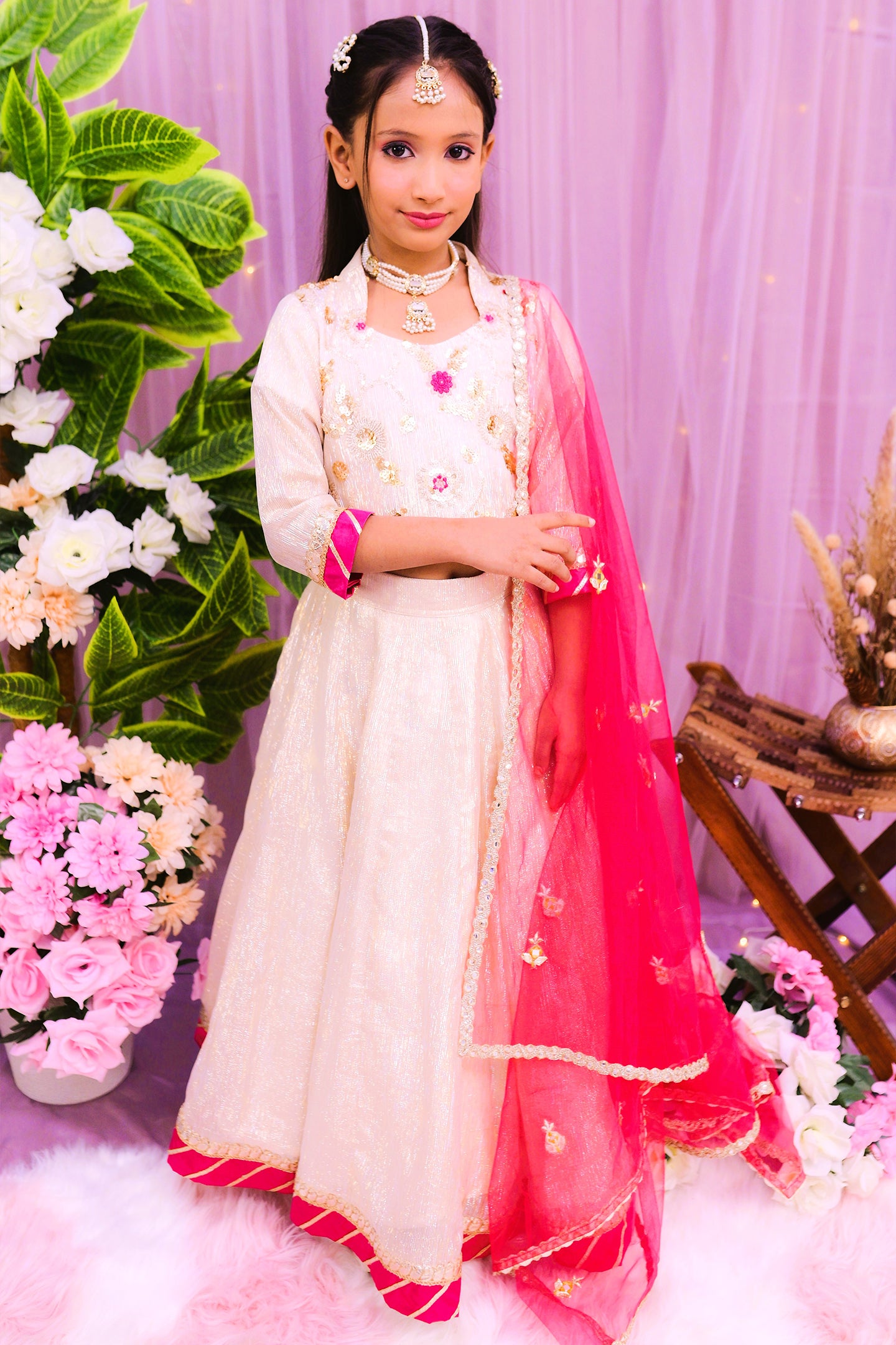 formal choli lehnga with dupatta