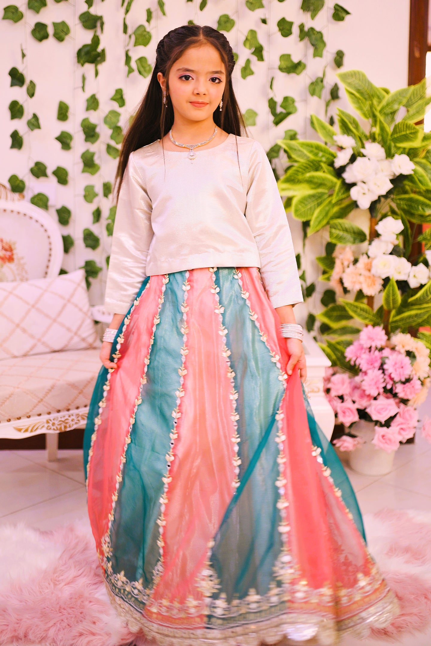 formal choli lehnga and dupatta