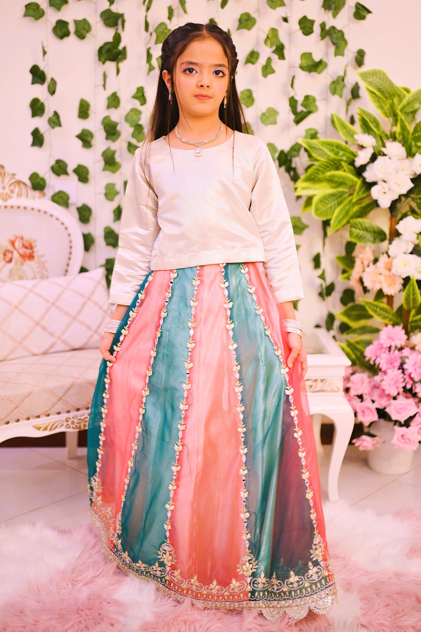 formal choli lehnga and dupatta