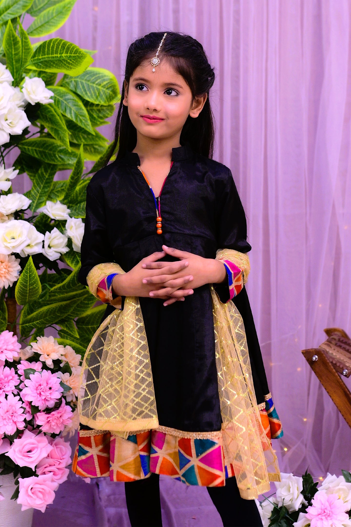 semi-formal 2 piece frok & dupatta