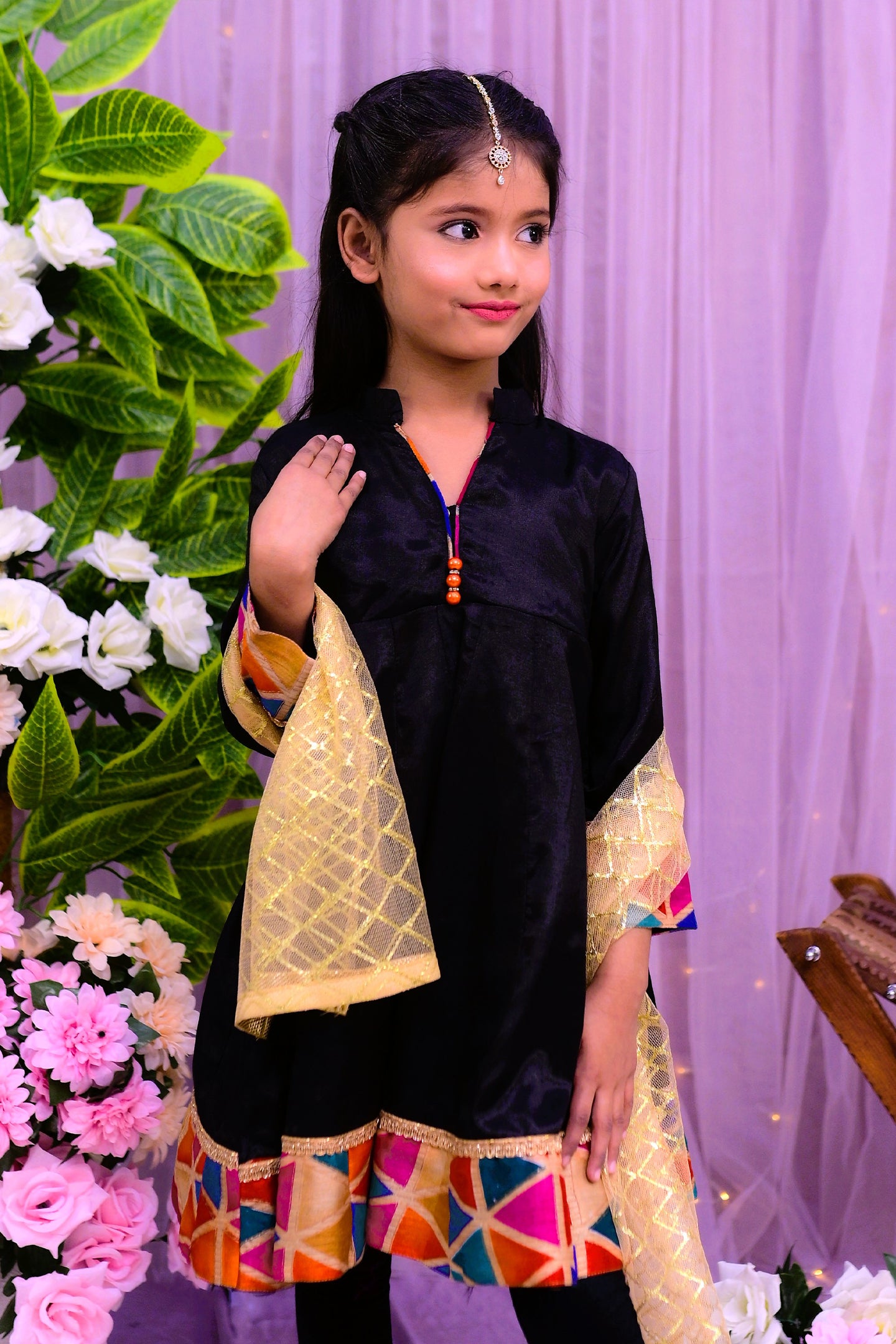 semi-formal 2 piece frok & dupatta