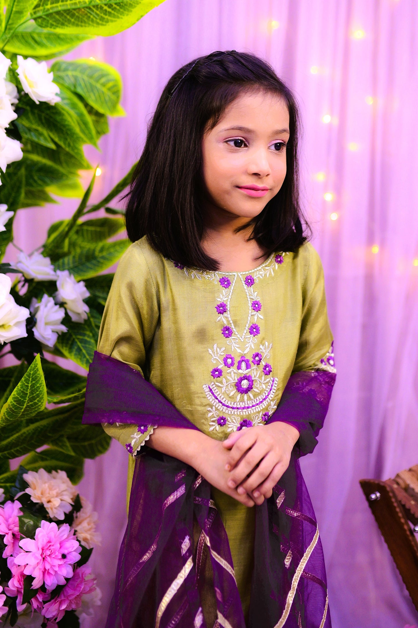 semi-formal 3 piece shirt dupatta & trouser