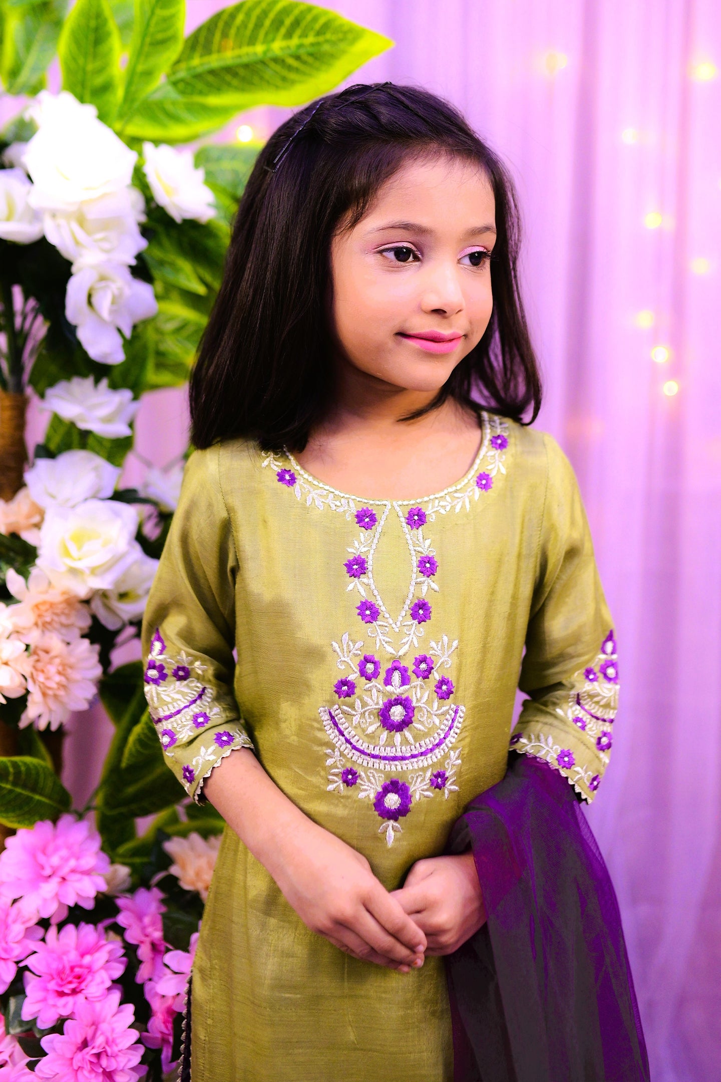 semi-formal 3 piece shirt dupatta & trouser