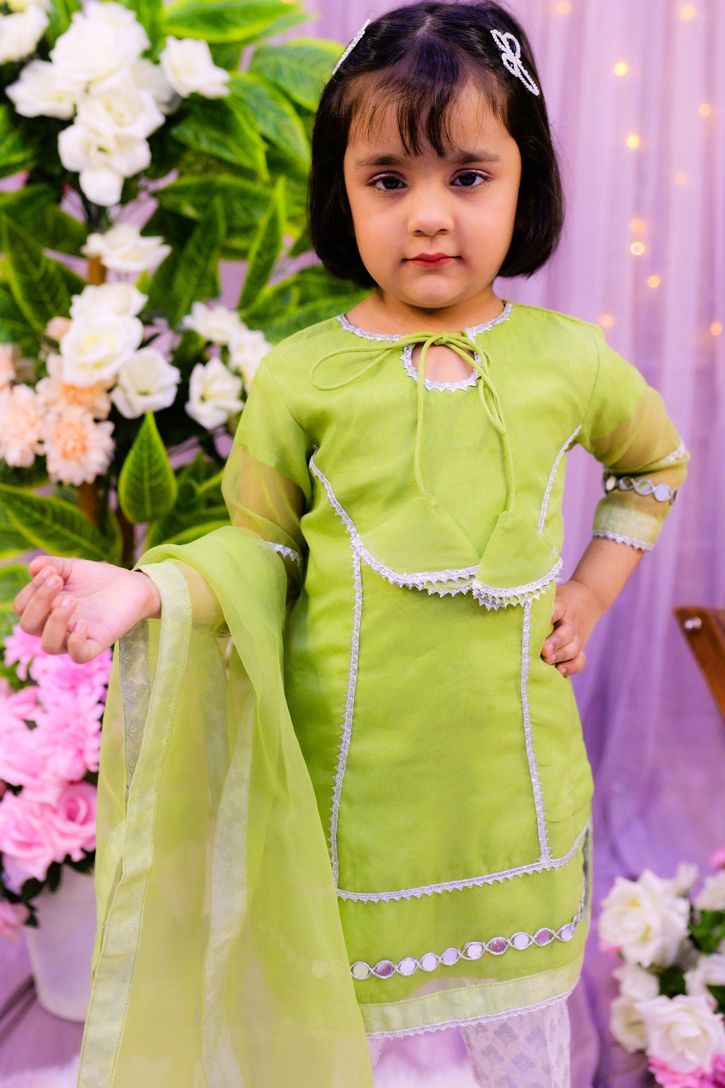 semi-formal 3 piece shirt trouser & dupatta