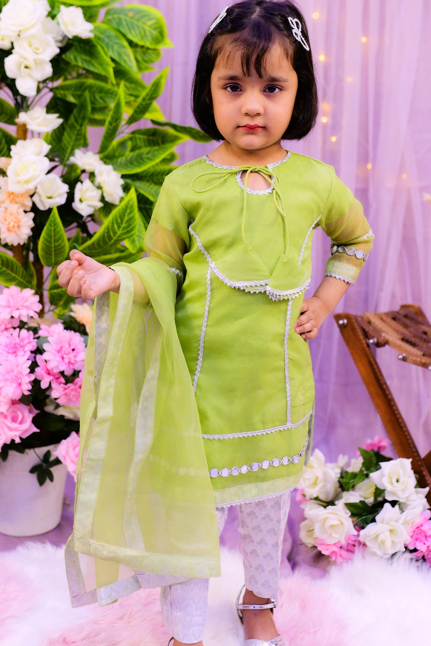 semi-formal 3 piece shirt trouser & dupatta