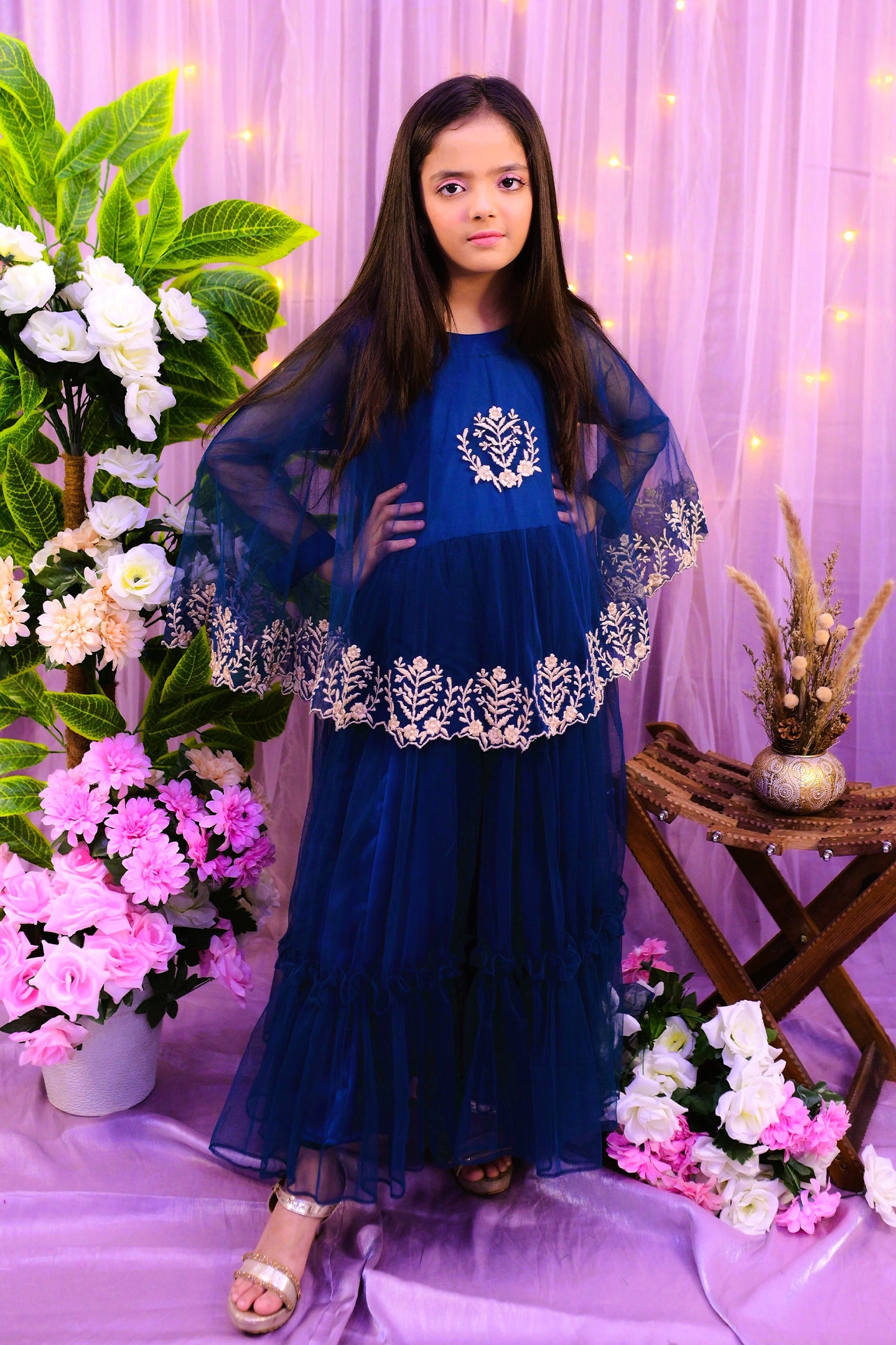 formal long maxi designed with crown style