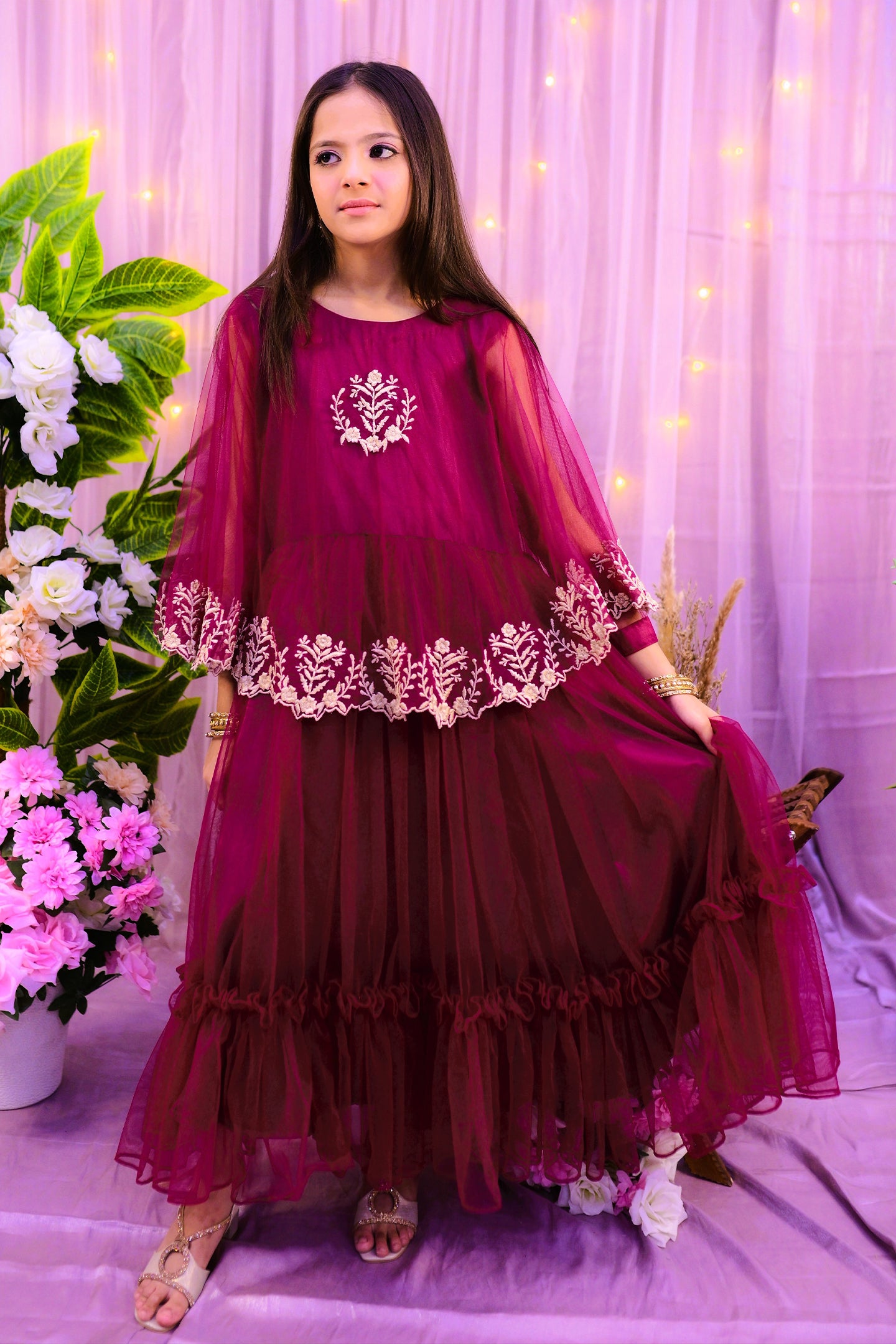 formal long maxi designed with crown style
